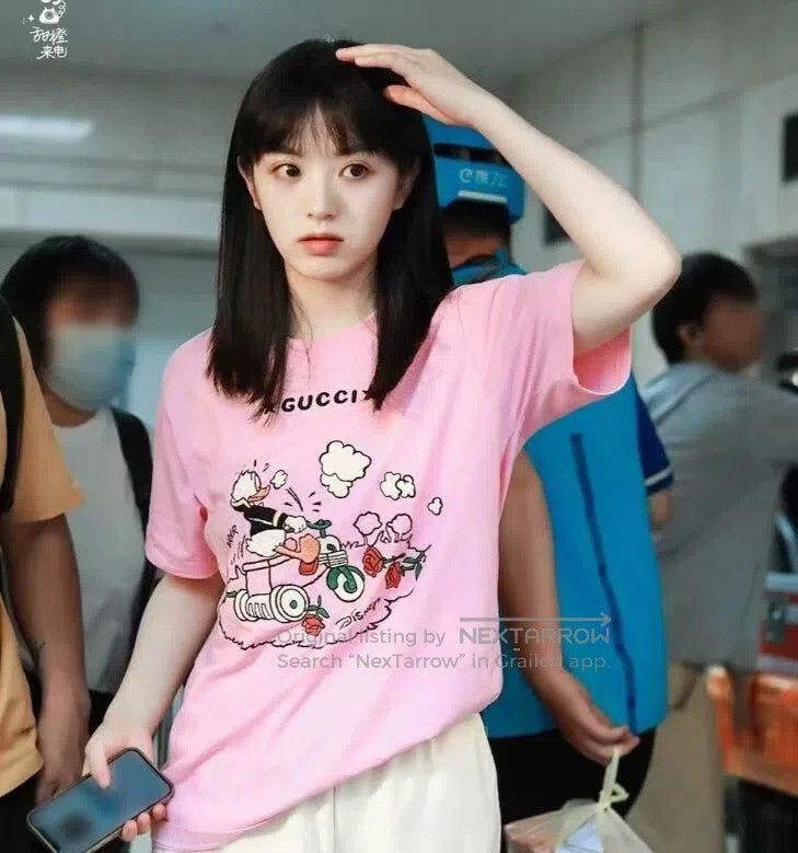 Gucci Gucci Pink Donald Duck floral embroidered cotton round-nec Size XS / US 0-2 / IT 36-38 - 7 Thumbnail