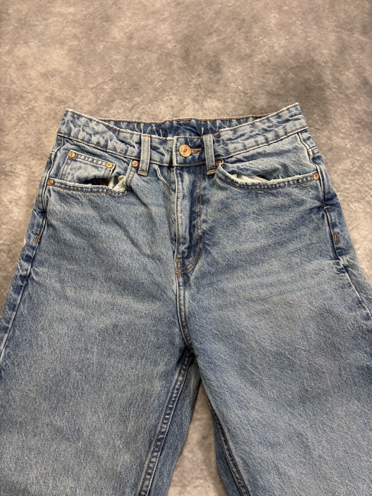 Jean × Vintage Custom Patchwork Denim Jeans Vintage Lamb Cute Y2K Patch 30 Size 26" / US 2 / IT 38 - 7 Thumbnail