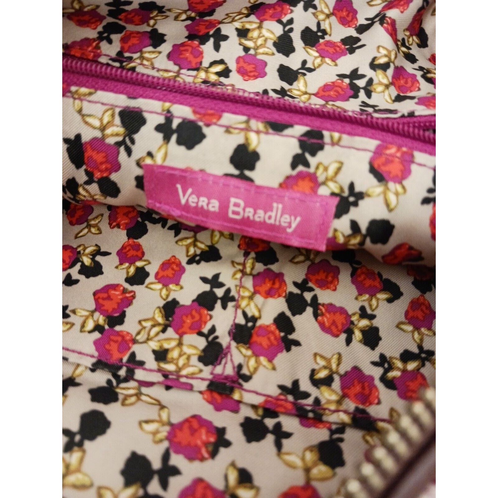 Vera Bradley VERA BRADLEY CROSSBODY Pink Orange Shoulder Bag Houndstooth Size ONE SIZE - 9 Thumbnail