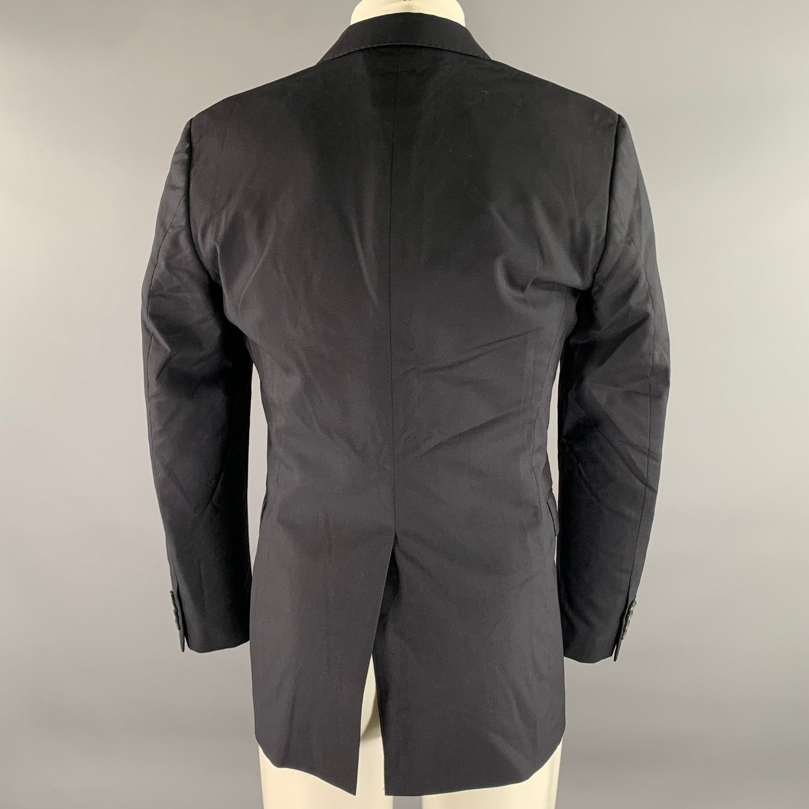 Lanvin LANVIN Size 38 Navy Wool Notch Lapel Sport Coat Size 38R - 4 Thumbnail