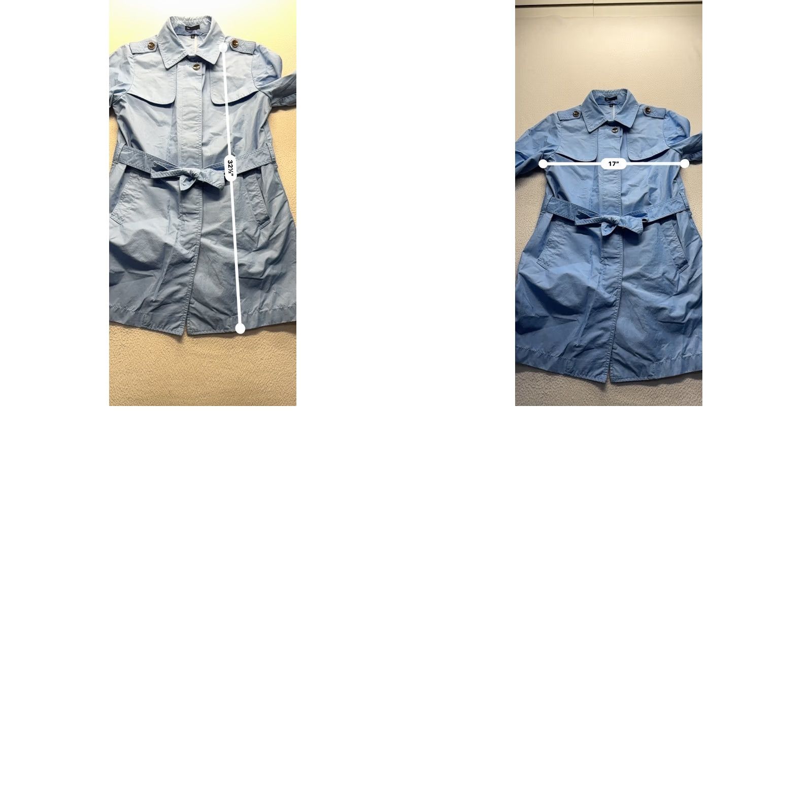 Gap Gap Trench Coat Belted Light Blue Womens M Size M / US 6-8 / IT 42-44 - 8 Thumbnail