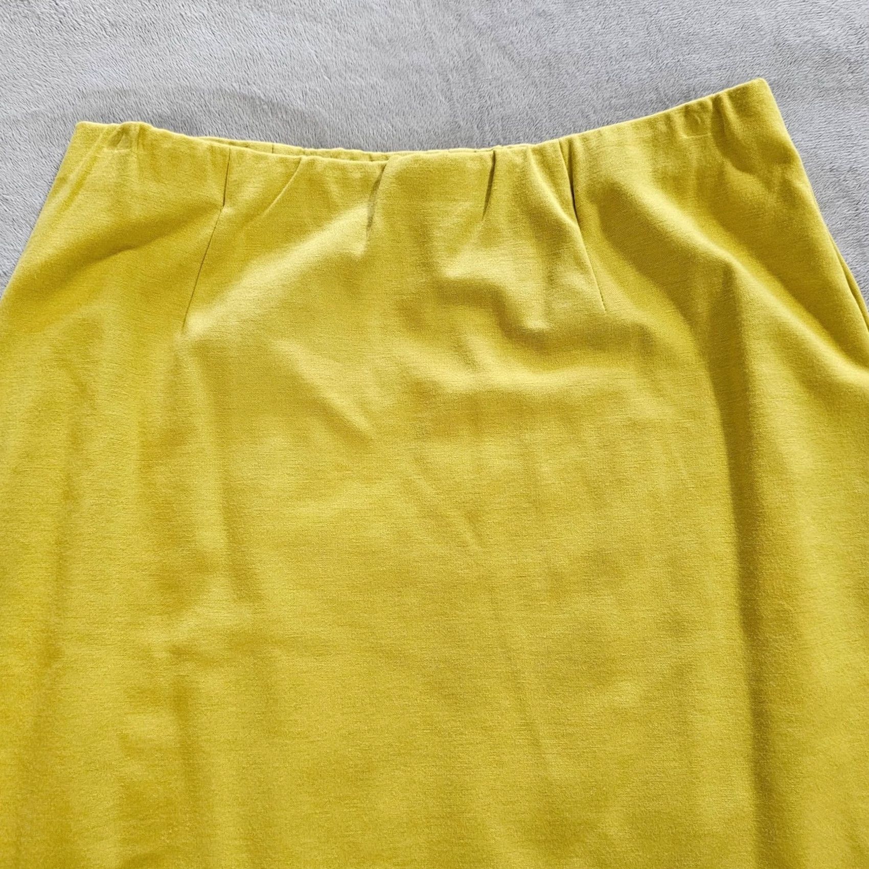 J. Jill J. Jill Petite Yellow Skirt - Small Waist, Knit Mini Size 28" / US 6 / IT 42 - 2 Thumbnail