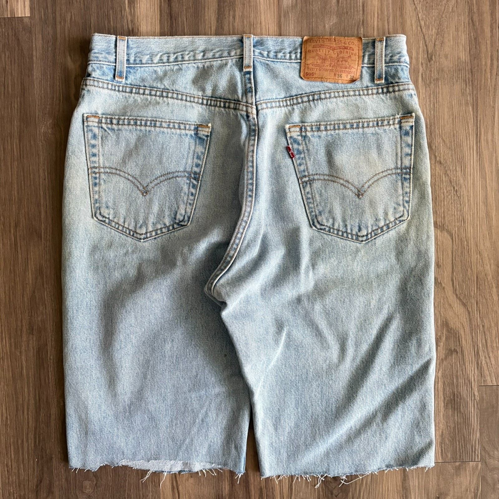 Levi's × Vintage Vintage Levis 505 Denim Jean Shorts Size 34 Custom Chopped Size US 34 / EU 50 - 1 Thumbnail