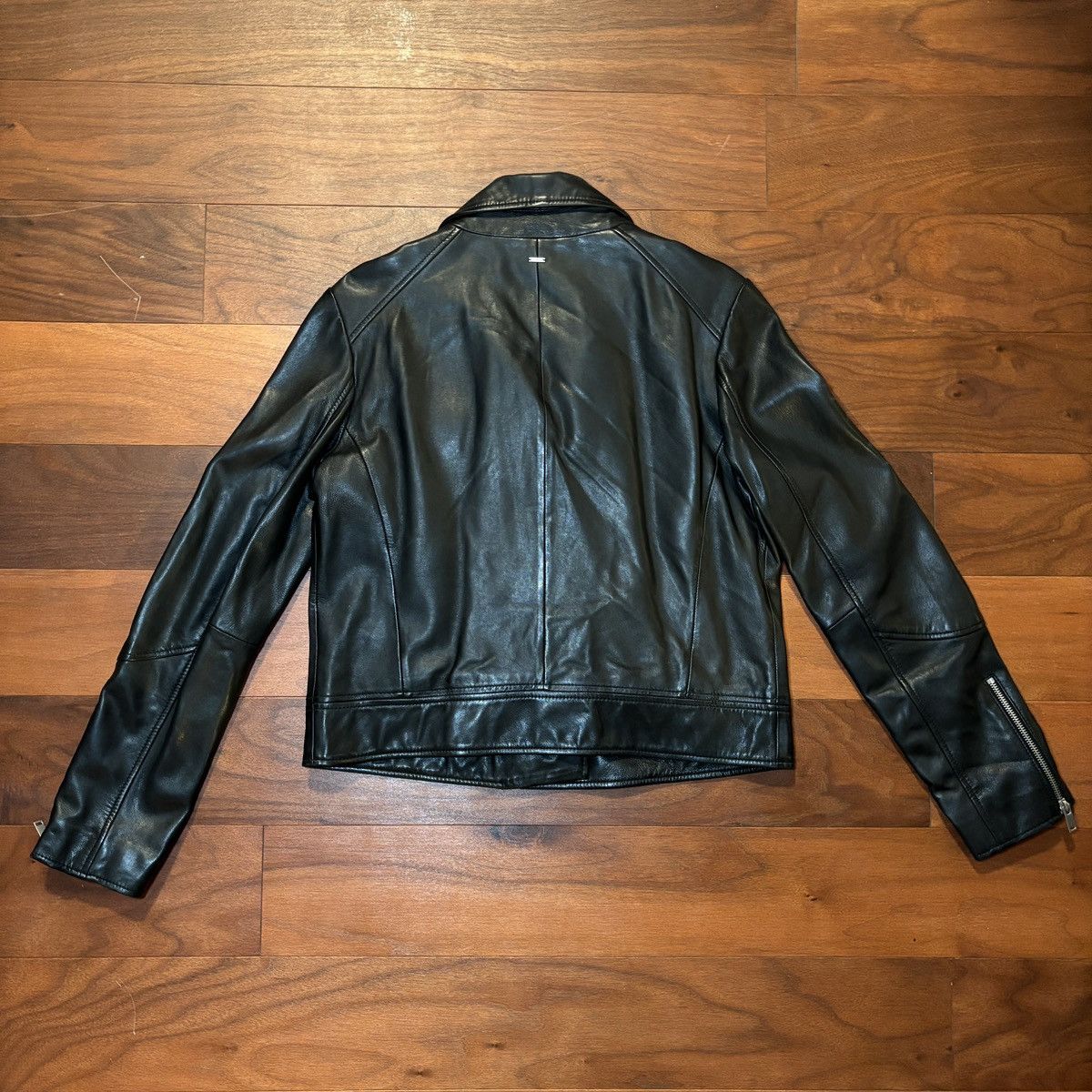 IKKS Ikks Women’s Lambskin Leather Biker Jacket Size M / US 6-8 / IT 42-44 - 5 Thumbnail
