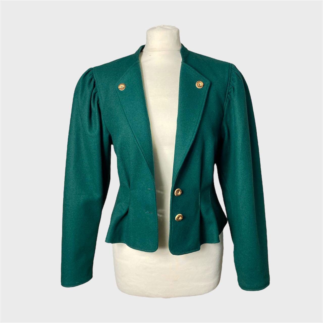 Other Vintage Green Wool Blazer Size S Defined Waist Jacket Size S / US 4 / IT 40 - 9 Thumbnail