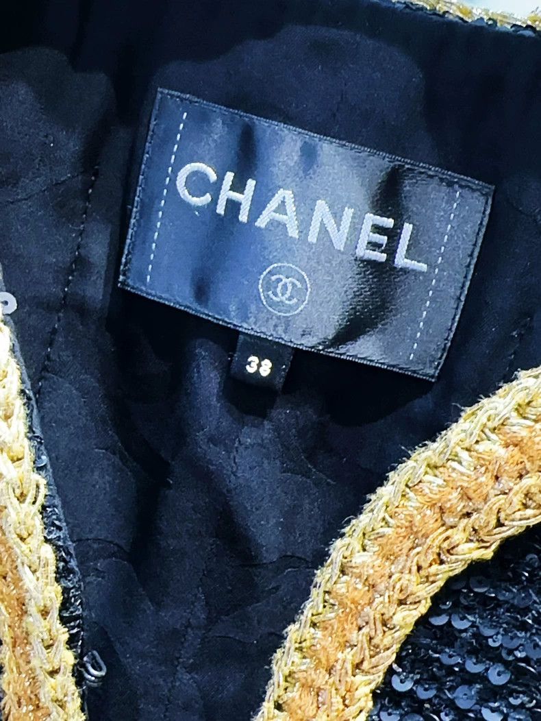 Chanel Chanel 22S spring and summer show black sequins with gold Size XS / US 0-2 / IT 36-38 - 4 Thumbnail