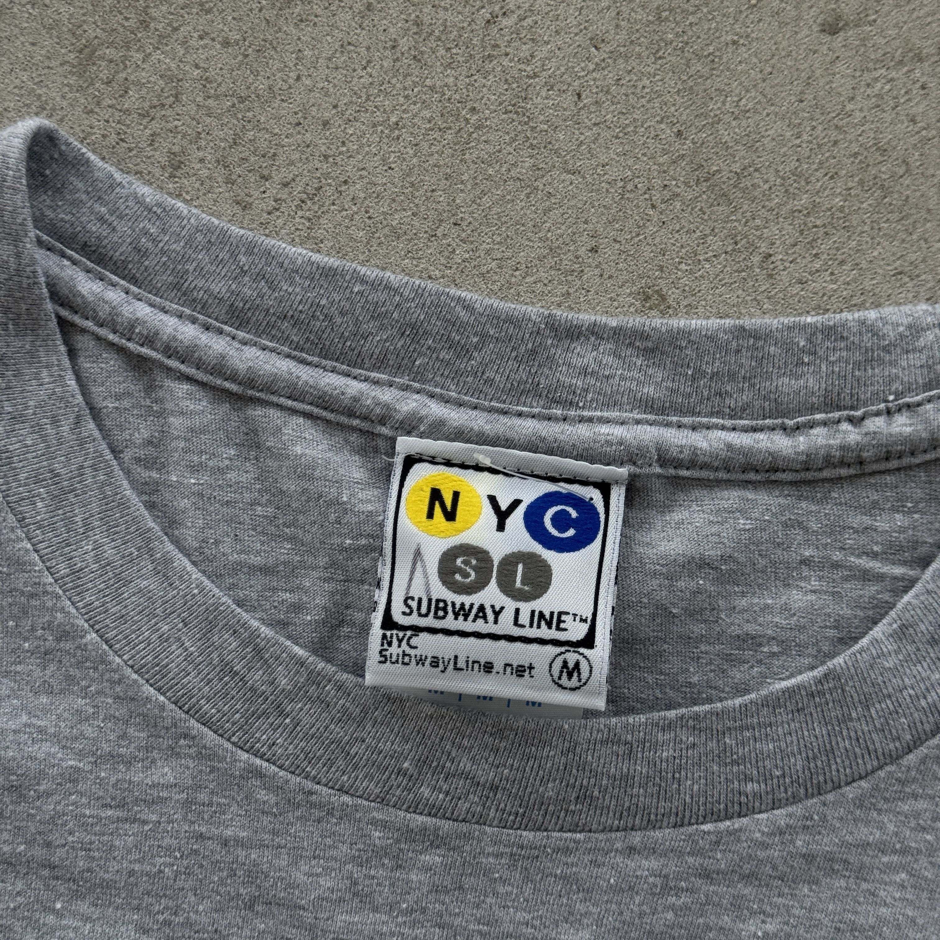Vintage New York City Subways Map Graphic Grey T-Shirt NYC SL Medium Size US M / EU 48-50 / 2 - 4 Thumbnail