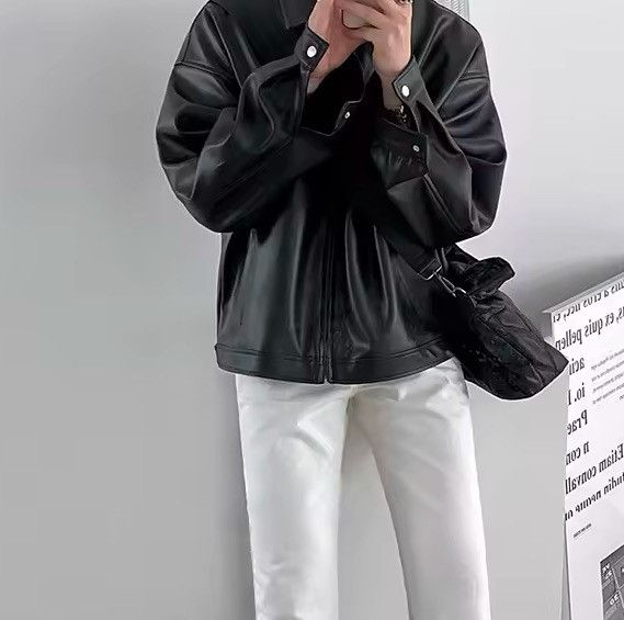 Japanese Brand Artificial leather Hip Hop Gothic Rock Bomber Jacket Coat Size US XXL / EU 58 / 5 - 5 Thumbnail