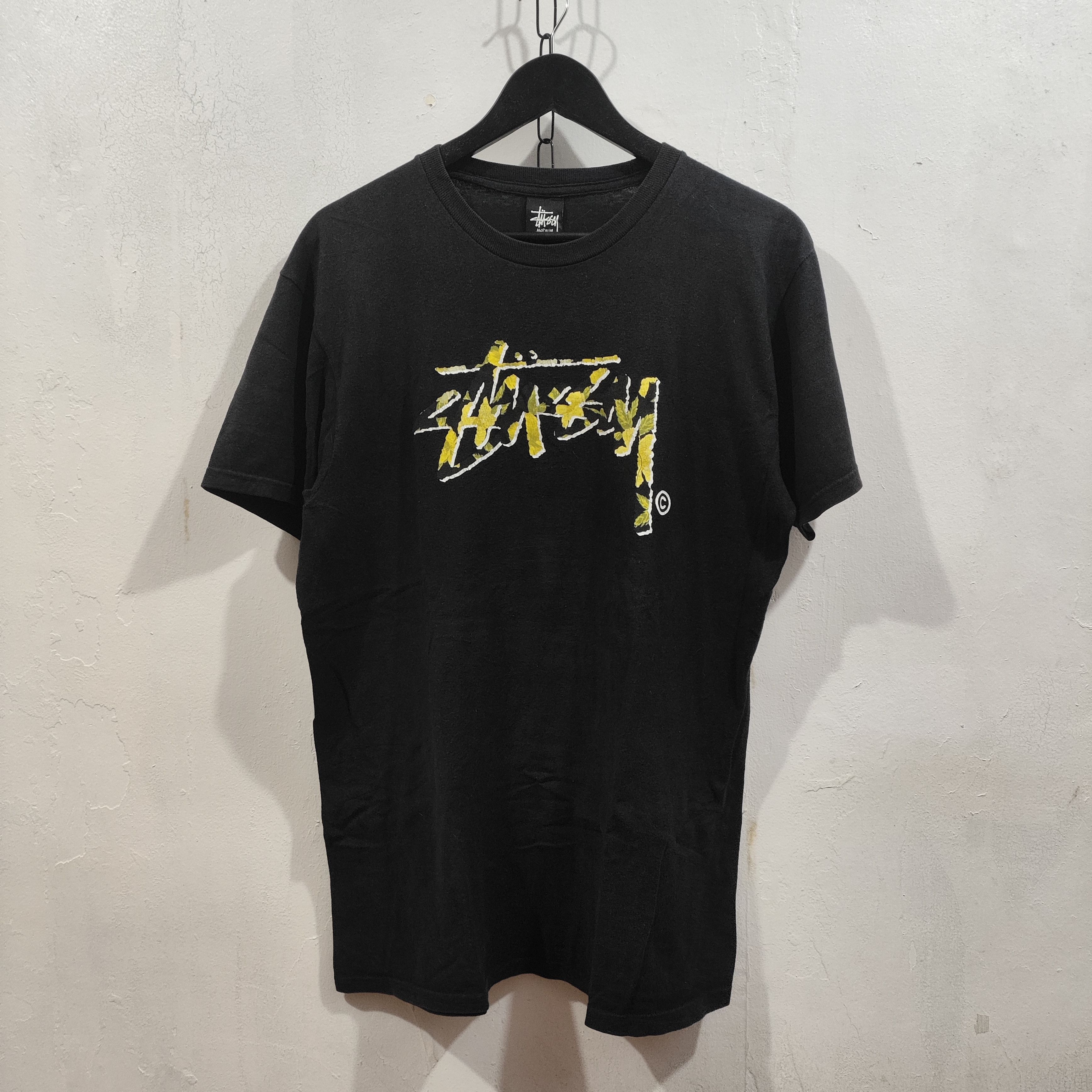 Stussy Authentic Stussy Flower Stock Logo Black Shirt Size US M / EU 48-50 / 2 - 1 Thumbnail