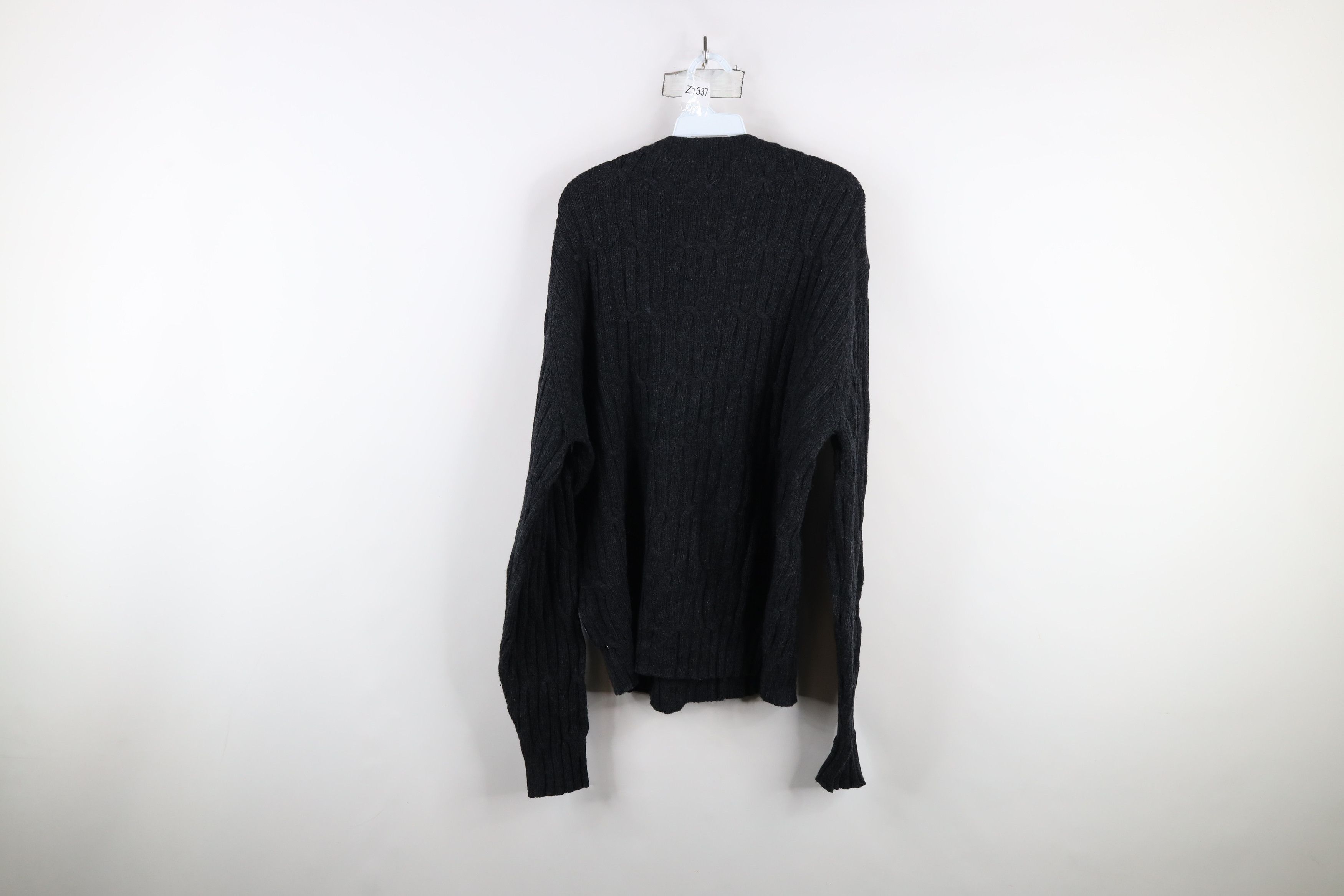 Nautica × Vintage Vintage 90s Nautica Chunky Fisherman Cable Knit Sweater Size US L / EU 52-54 / 3 - 5 Thumbnail