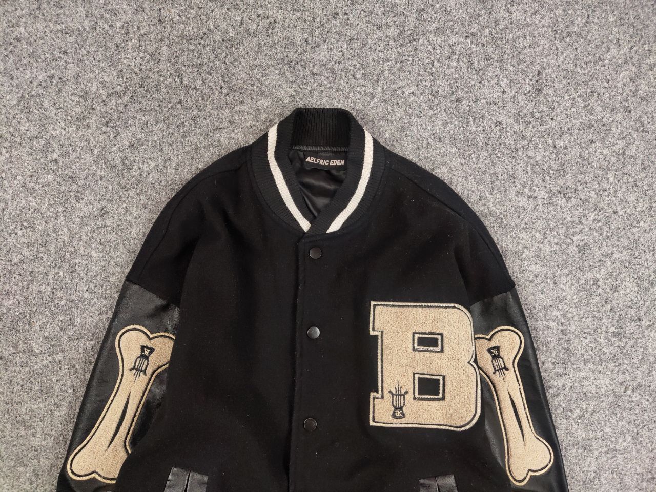 Japanese Brand Vintage Bones Japan Skeleton Letterman Varsity Bomber Jacket Size US S / EU 44-46 / 1 - 8 Thumbnail