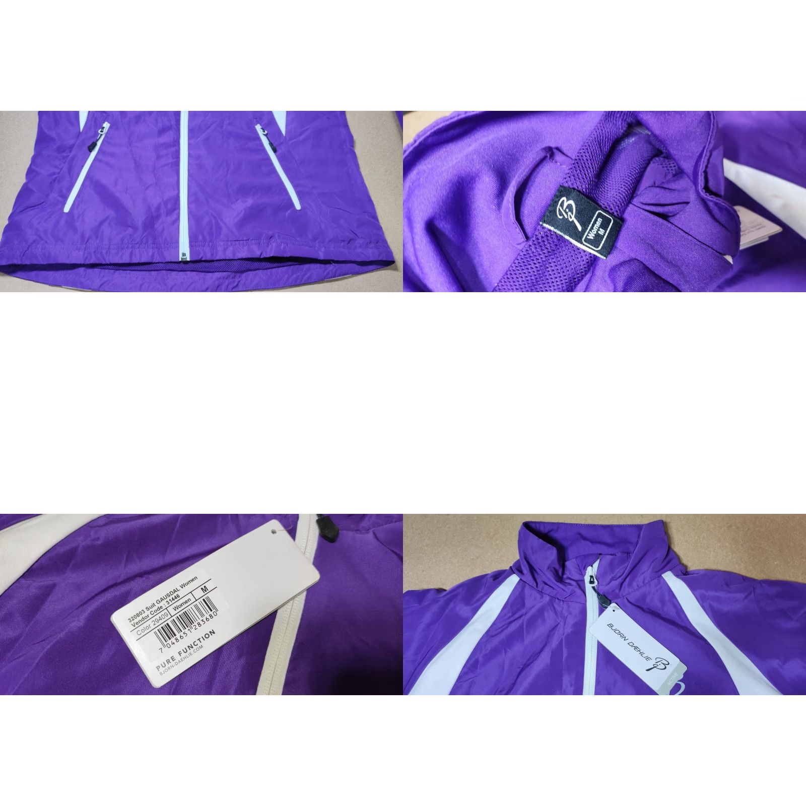 Vintage Bjorn Daehlie Womens Purple Running Track Jacket Size S Full Zip Functional Jacket Size S / US 4 / IT 40 - 8 Thumbnail