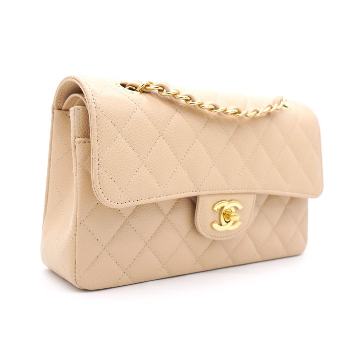 Chanel os11x0126 Size: OS / Caviar Quilted Small Double Flap Beige Size ONE SIZE - 2 Thumbnail