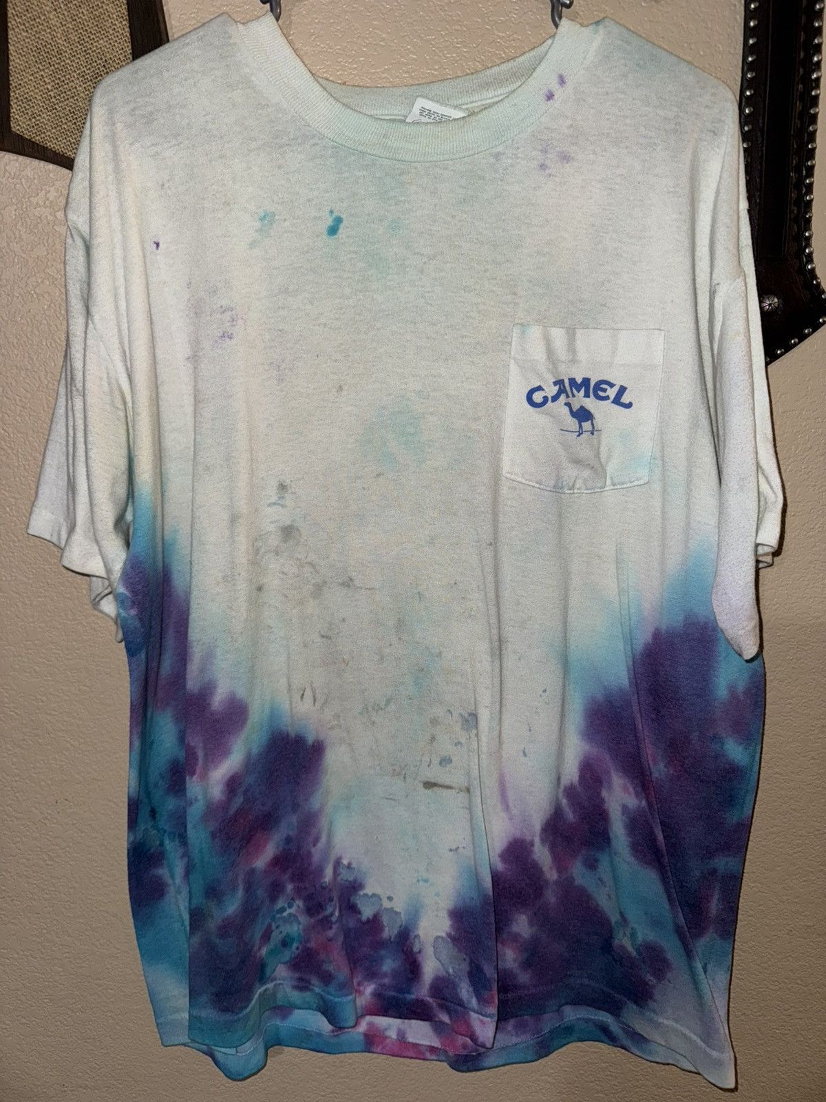 Japanese Brand × Vintage Vintage Camel Cigarettes Tie Dye T Shirt XL Size US XL / EU 56 / 4 - 1 Thumbnail