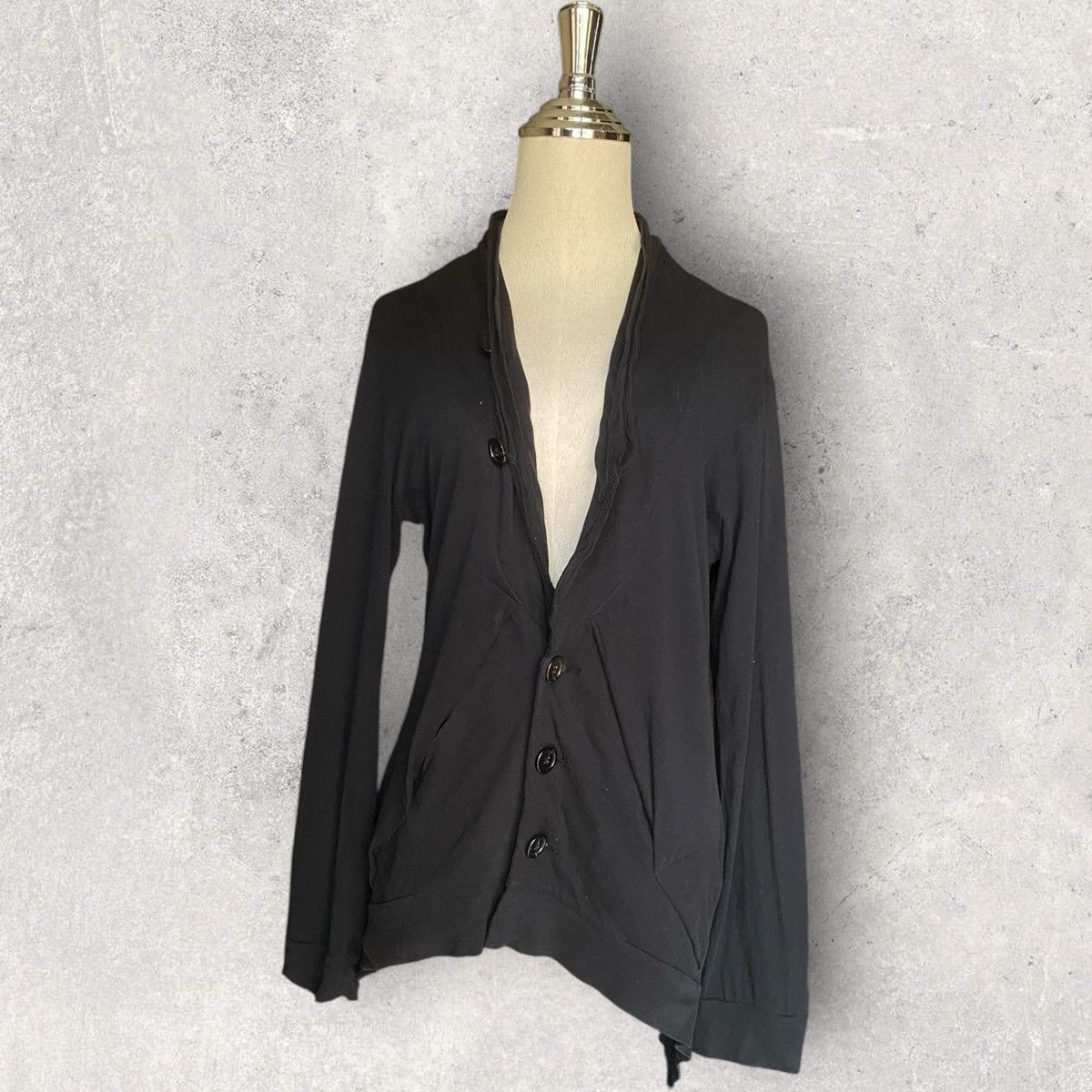 Ann Demeulemeester 2000’s Asymmetric Jersey Cotton Jacket Size S / US 4 / IT 40 - 8 Thumbnail