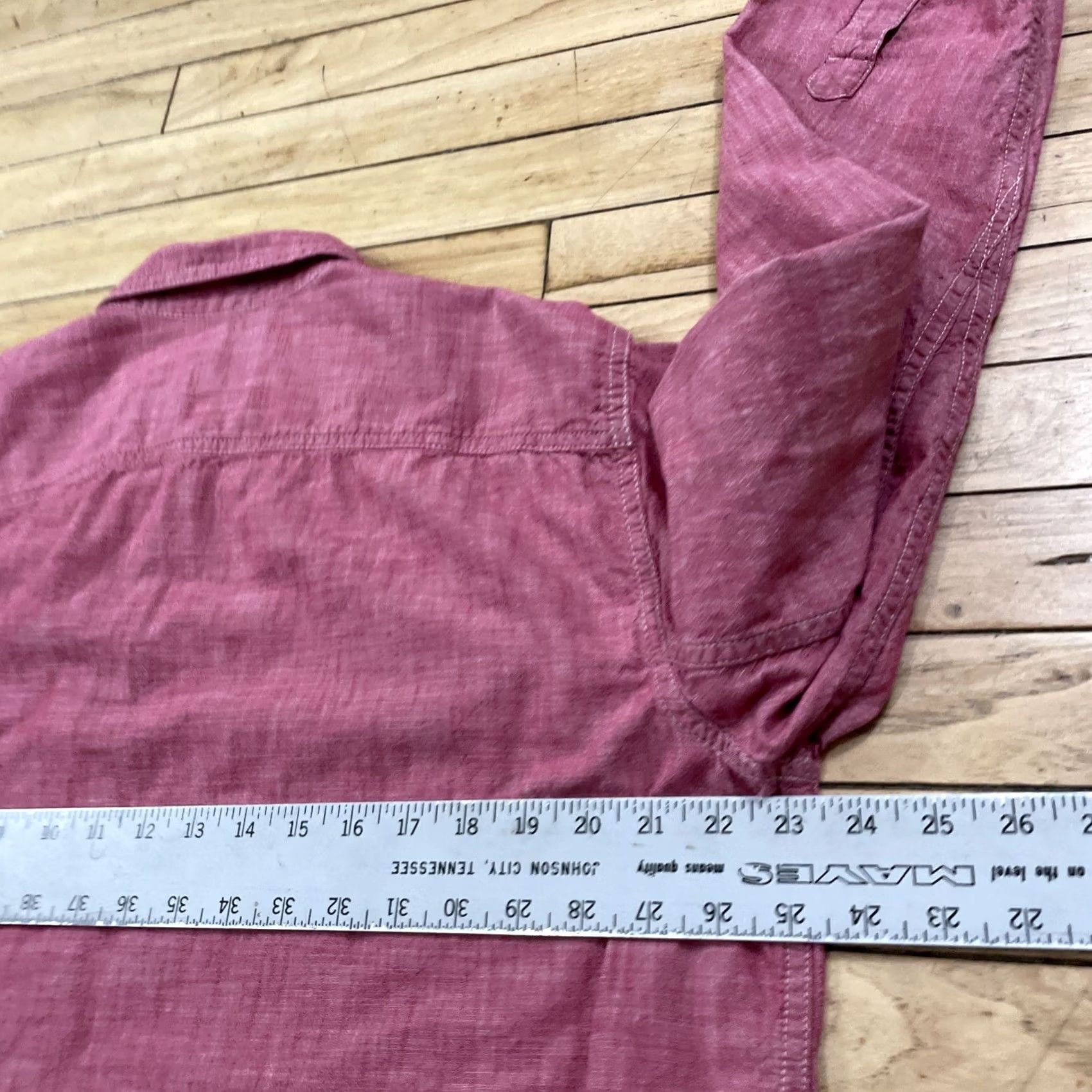 Gap GAP Denim Shirt Men L Red Standard Fit Long Sleeve Button Shirt Light Cotton L Size US L / EU 52-54 / 3 - 5 Thumbnail