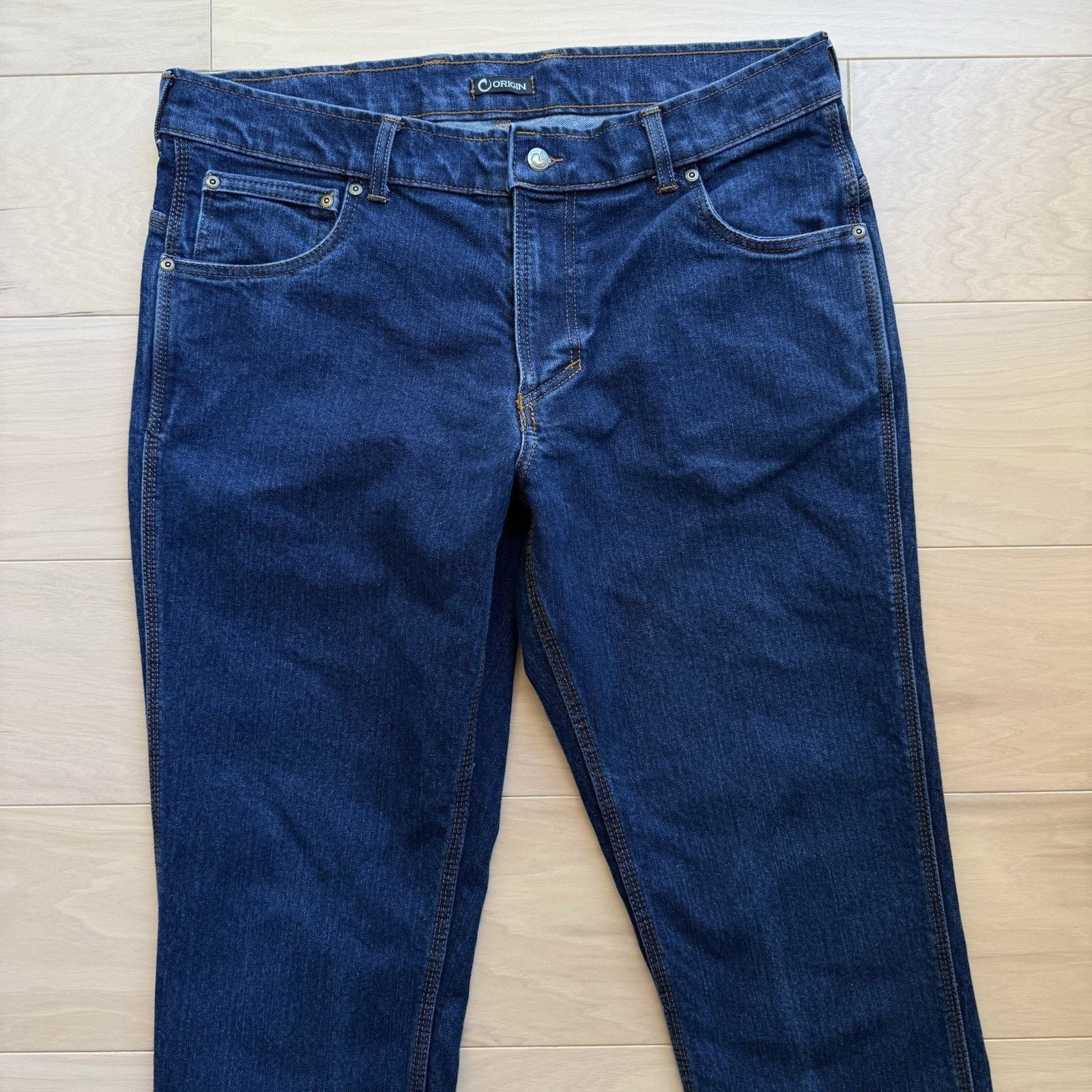 Original Chuck Origin Delta Flex Jeans Blue Straight Leg Dark Wash Relaxed Size US 38 / EU 54 - 3 Thumbnail