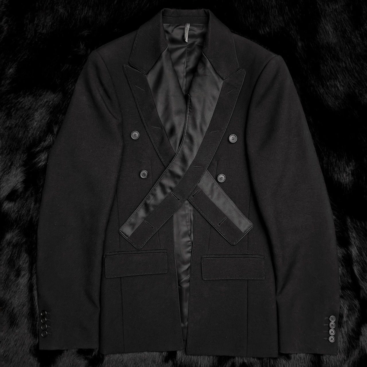 Hedi Slimane AW06 Dior Homme By Hedi Slimane Cut Out Blazer Size 46S - 4 Thumbnail