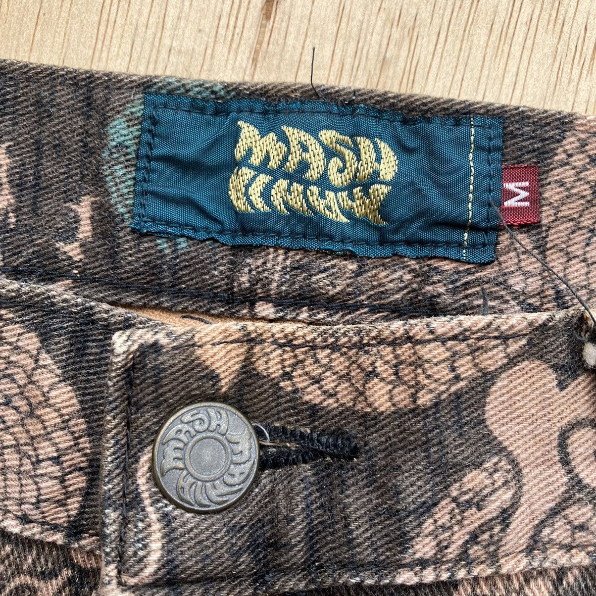Japanese Brand × Vintage MASH MANIA DRAGON ALL OVER PRINT FLARE Size US 31 - 3 Thumbnail