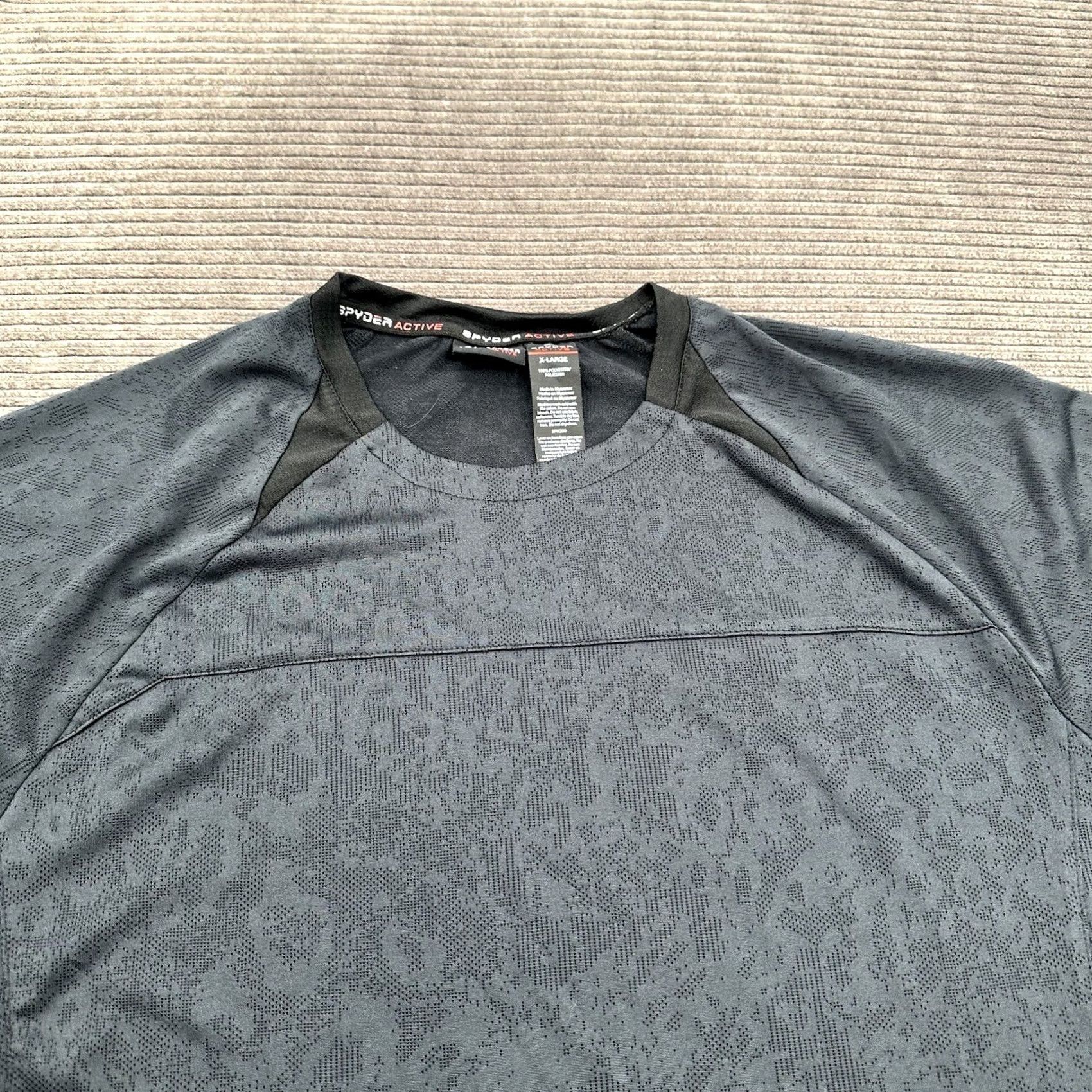Spyder Spyder Crew Shirt Men XL Gray Raglan Quick Dry Gym Workout Training Shirt Size US XL / EU 56 / 4 - 7 Thumbnail