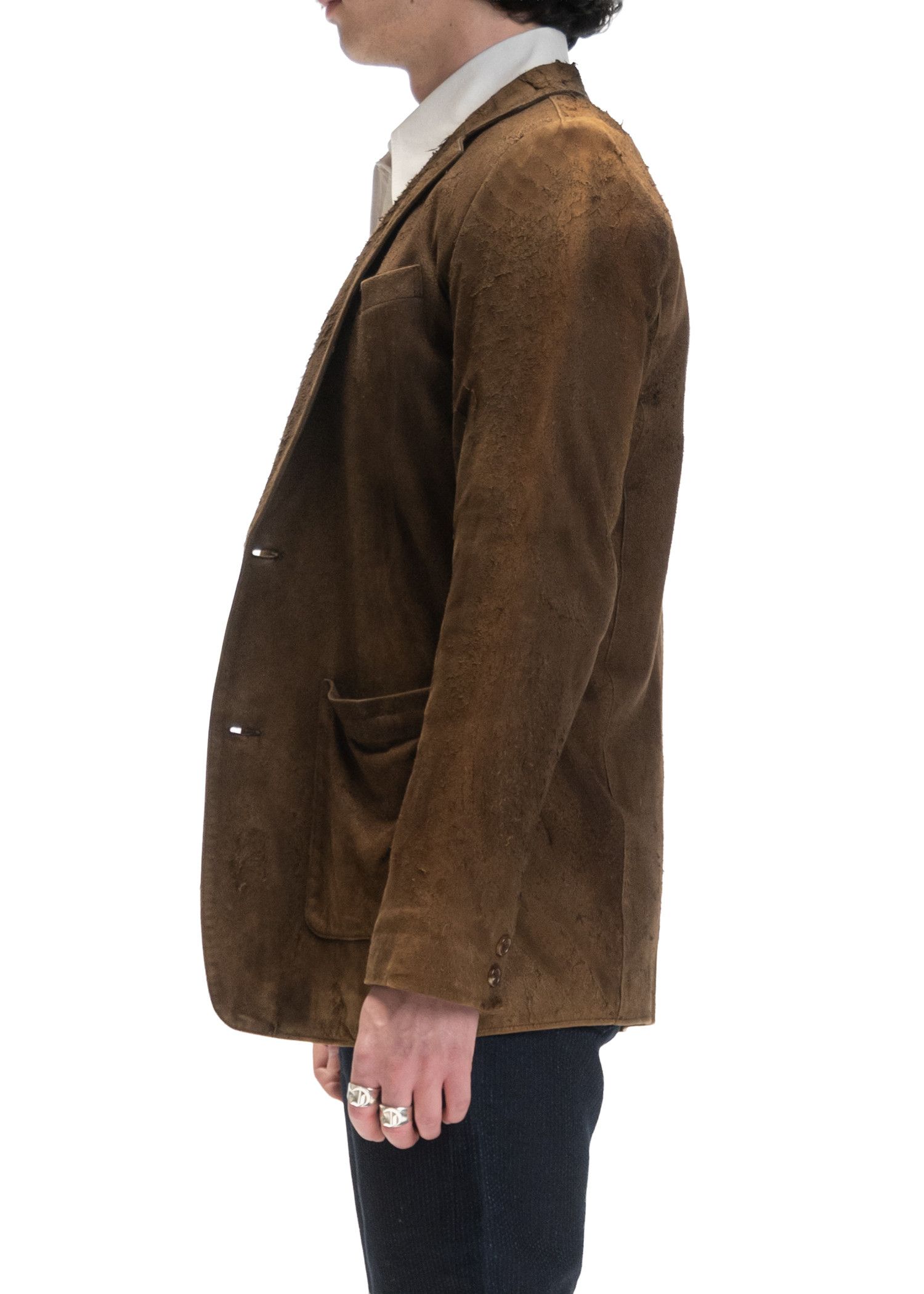Undercover Blistered Suede "Groupie" Blazer Size US L / EU 52-54 / 3 - 3 Thumbnail