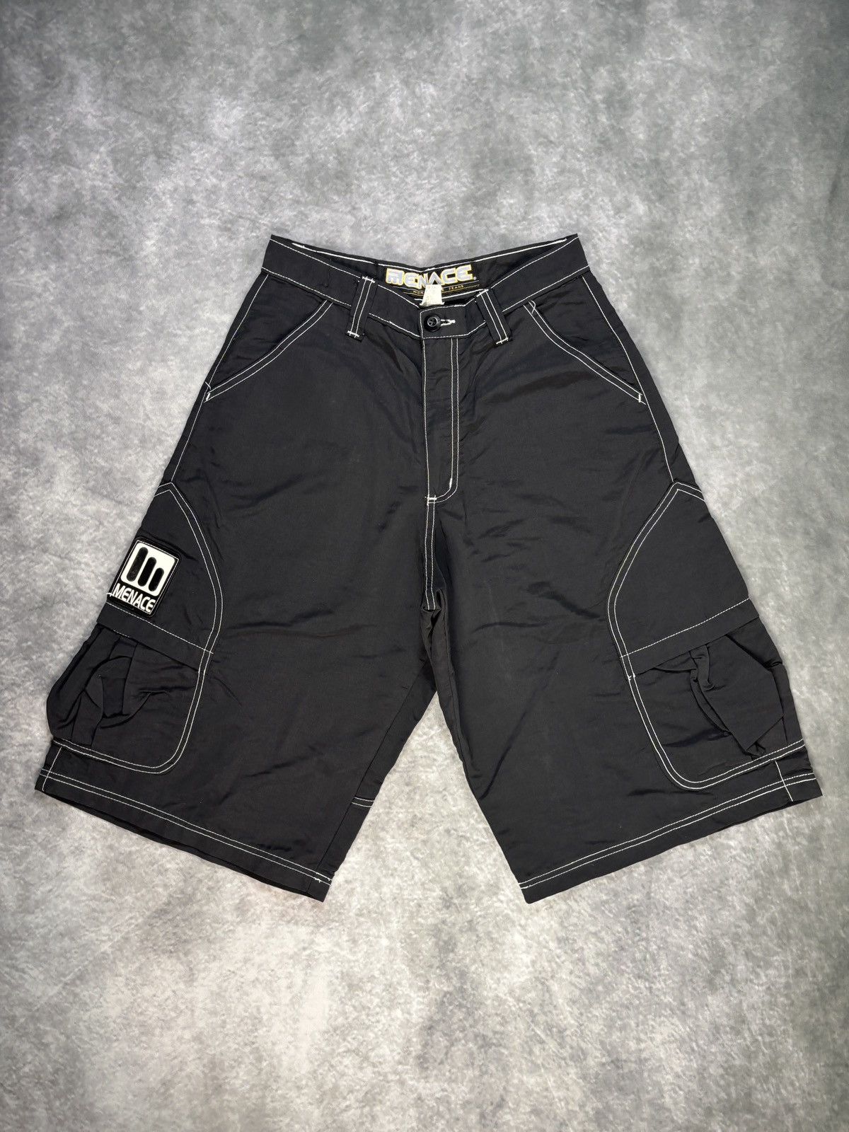 Menace × Vintage Vintage Menace Jeans Shorts 90s Nylon Raver Contrast Stitch Size US 28 / EU 44 - 15 Thumbnail