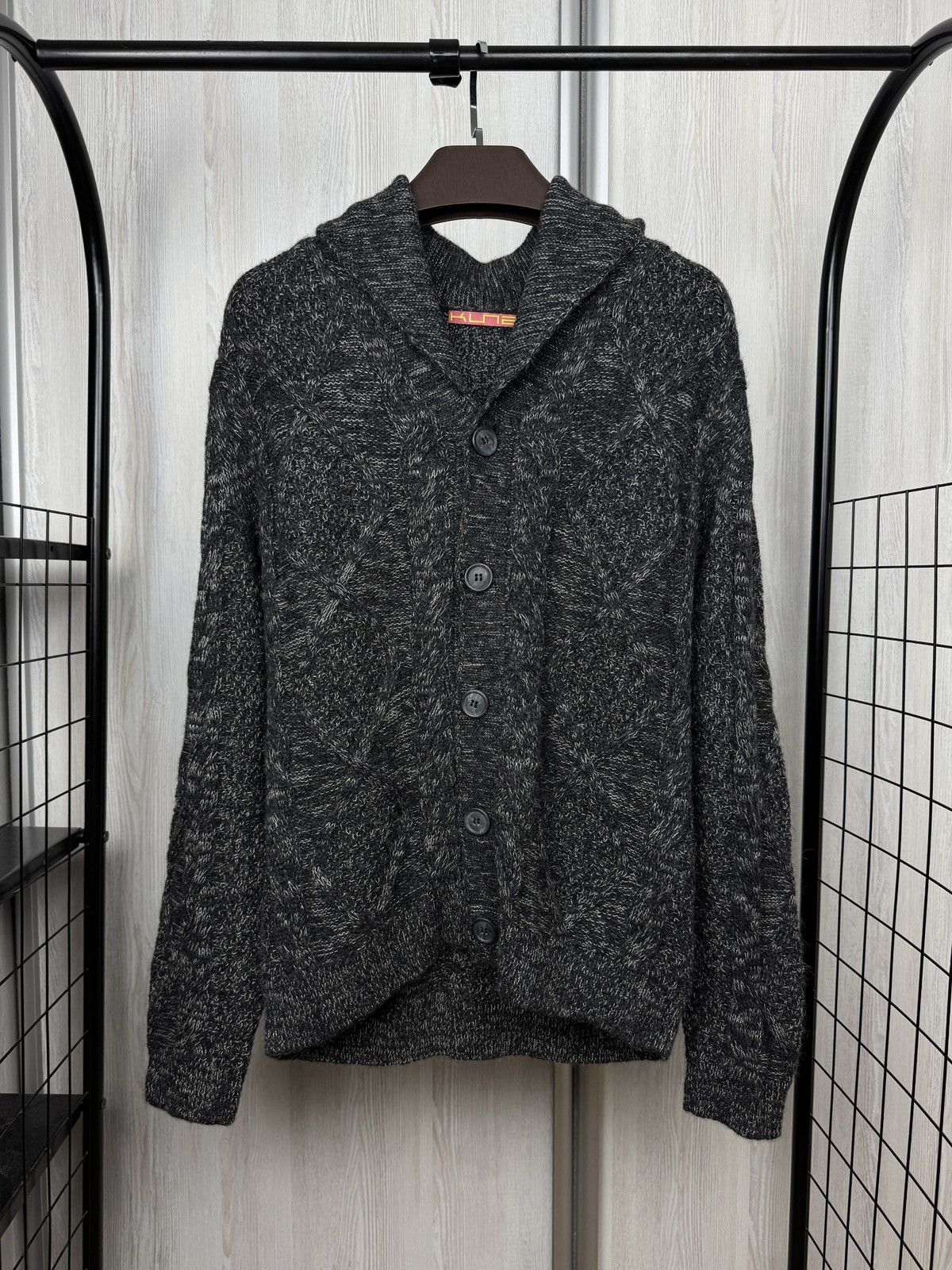 KUNA Kuna pure Baby Alpaca grey sweater cardigan men’s L Size US L / EU 52-54 / 3 - 1 Thumbnail