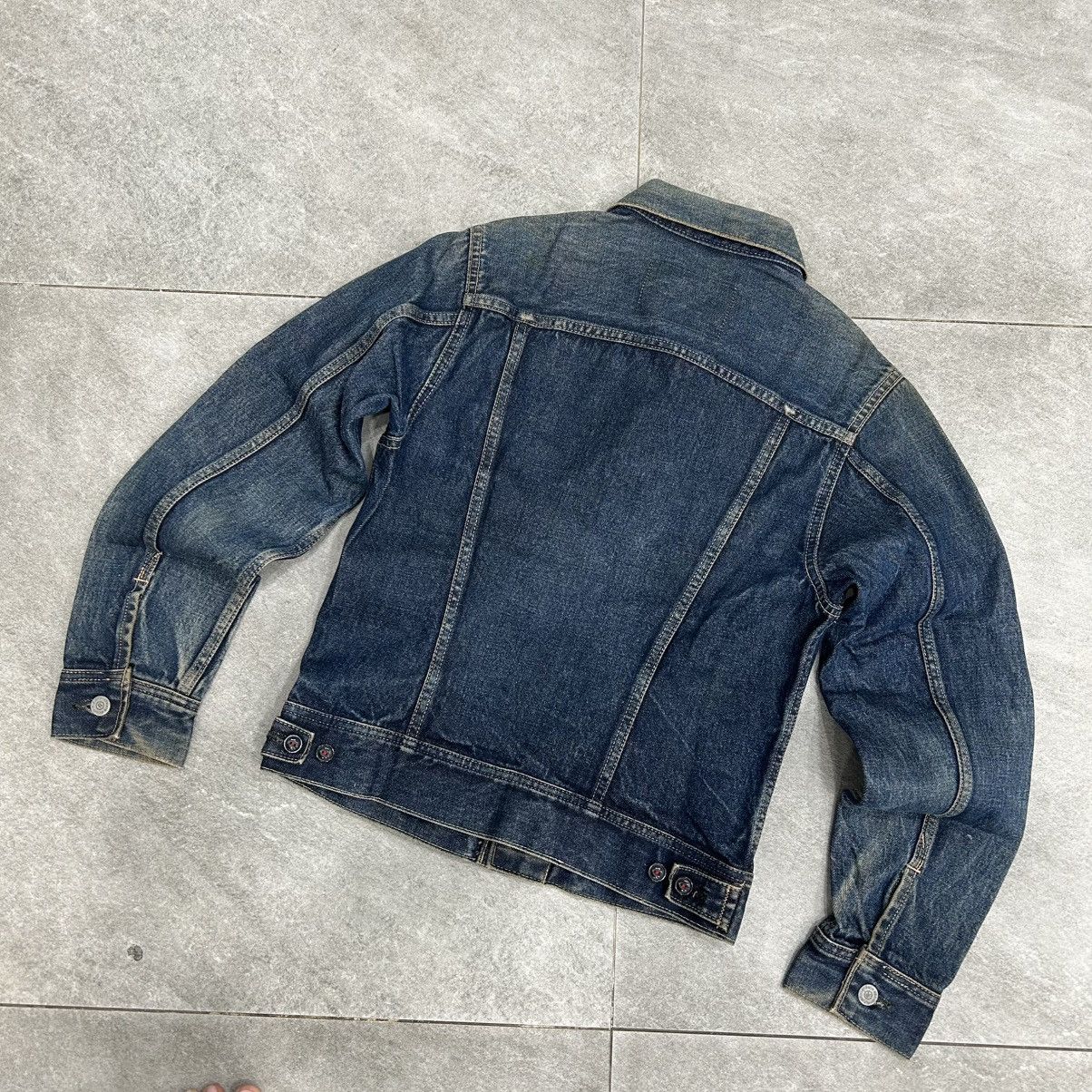 45rpm Vintage 90s Trucker Denim Faded 45Rpm Size US XS / EU 42 / 0 - 13 Thumbnail
