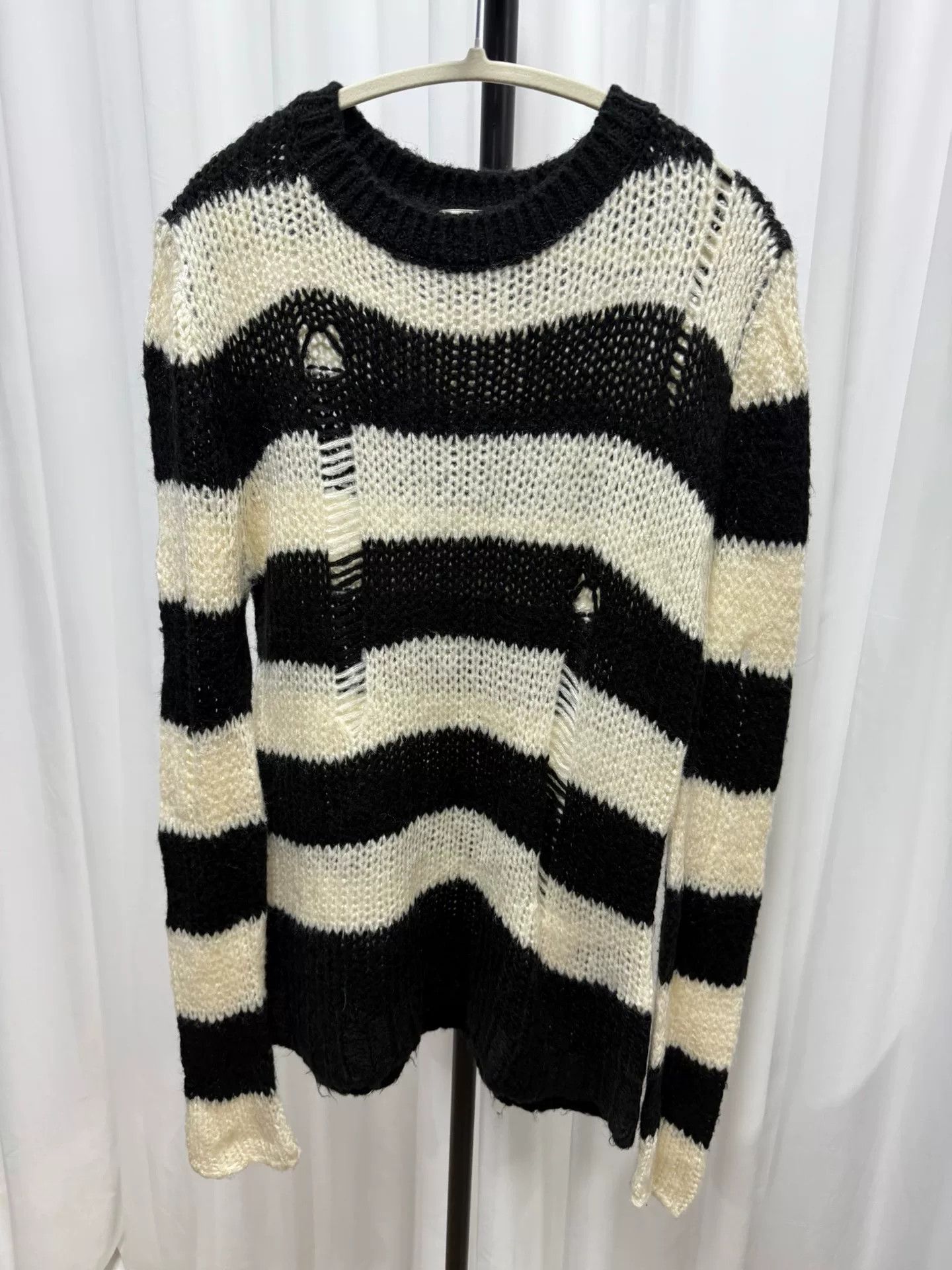 Ann Demeulemeester striped black and white sweater by ann demeulemeester Size US M / EU 48-50 / 2 - 1 Thumbnail