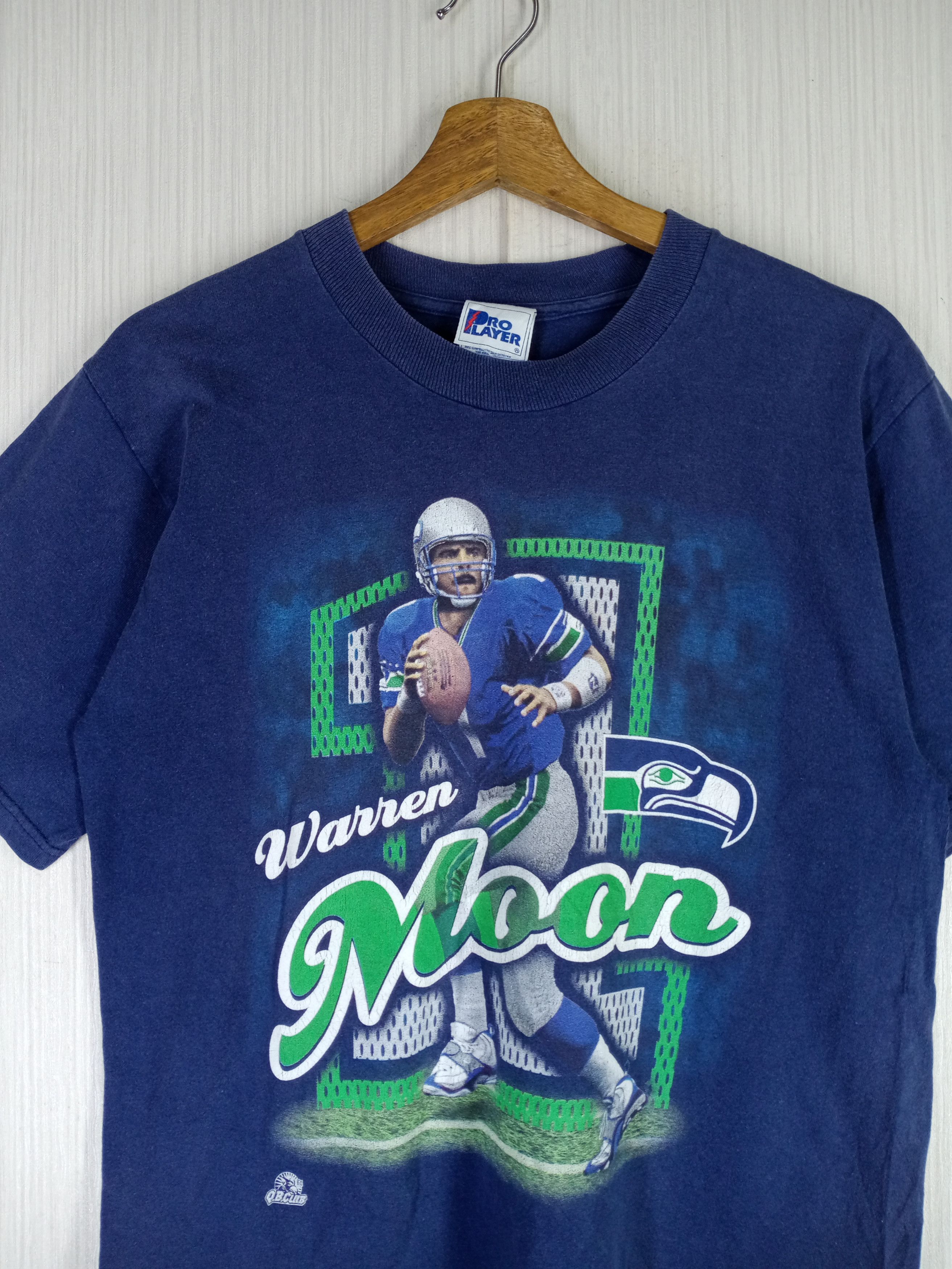 NFL Rare Vintage Seattle Seahawks Warren Moon Tshirt Size US M / EU 48-50 / 2 - 3 Thumbnail