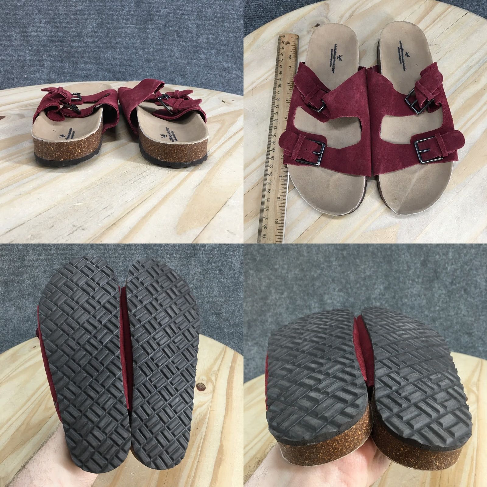 American Eagle Outfitters American Eagle Outfitters Sandals Womens 8 Slide Burgundy Buckle Comfort Casual Size US 8 / IT 38 - 8 Thumbnail