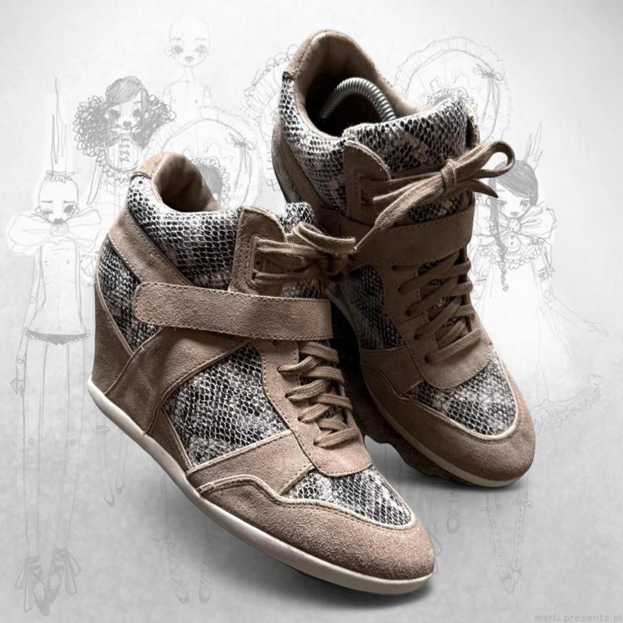 ASH vintage ASH snake skin wedge sneakers Size US 11 / IT 41 - 1 Thumbnail