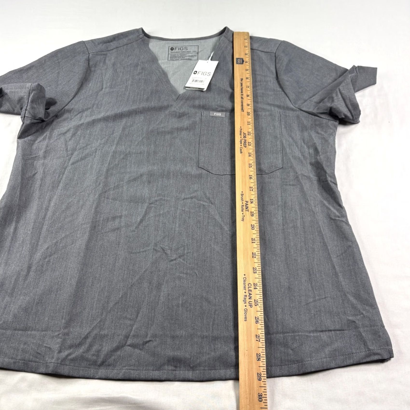 Vintage FIGS Scrub Top Shirt Womens 2XL Gray Catarina One Pocket Nurse Medical NEW Size XXL / US 16-18 / IT 52-54 - 6 Thumbnail