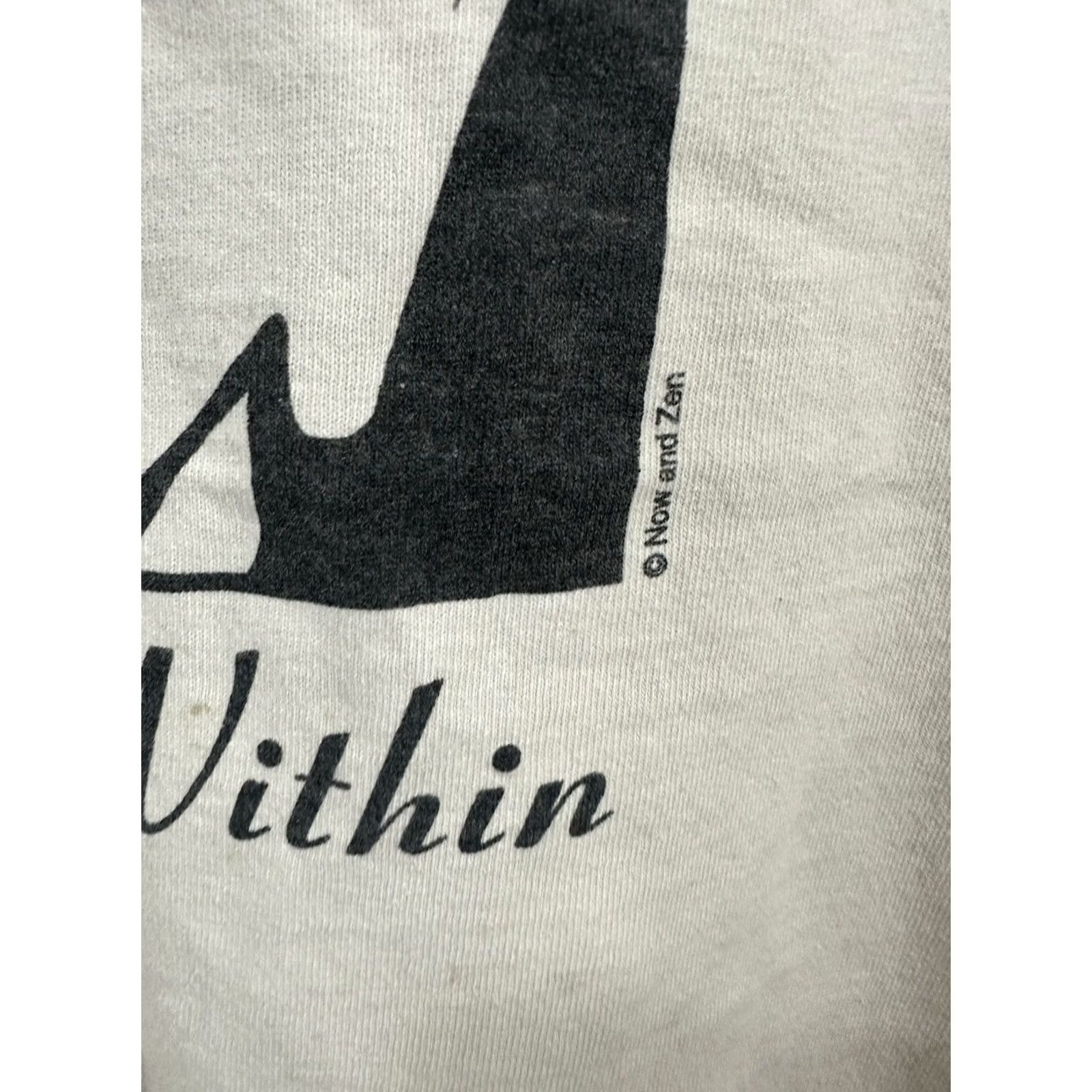 Vintage VTG Buddha Siddhartha Inquire Within Zen Meditate Chopped Tank Top Shirt M White Religious Buddhism Mens Sleeveless T-Shirt BudHism Buddha 90s Theme Size US M / EU 48-50 / 2 - 4 Thumbnail