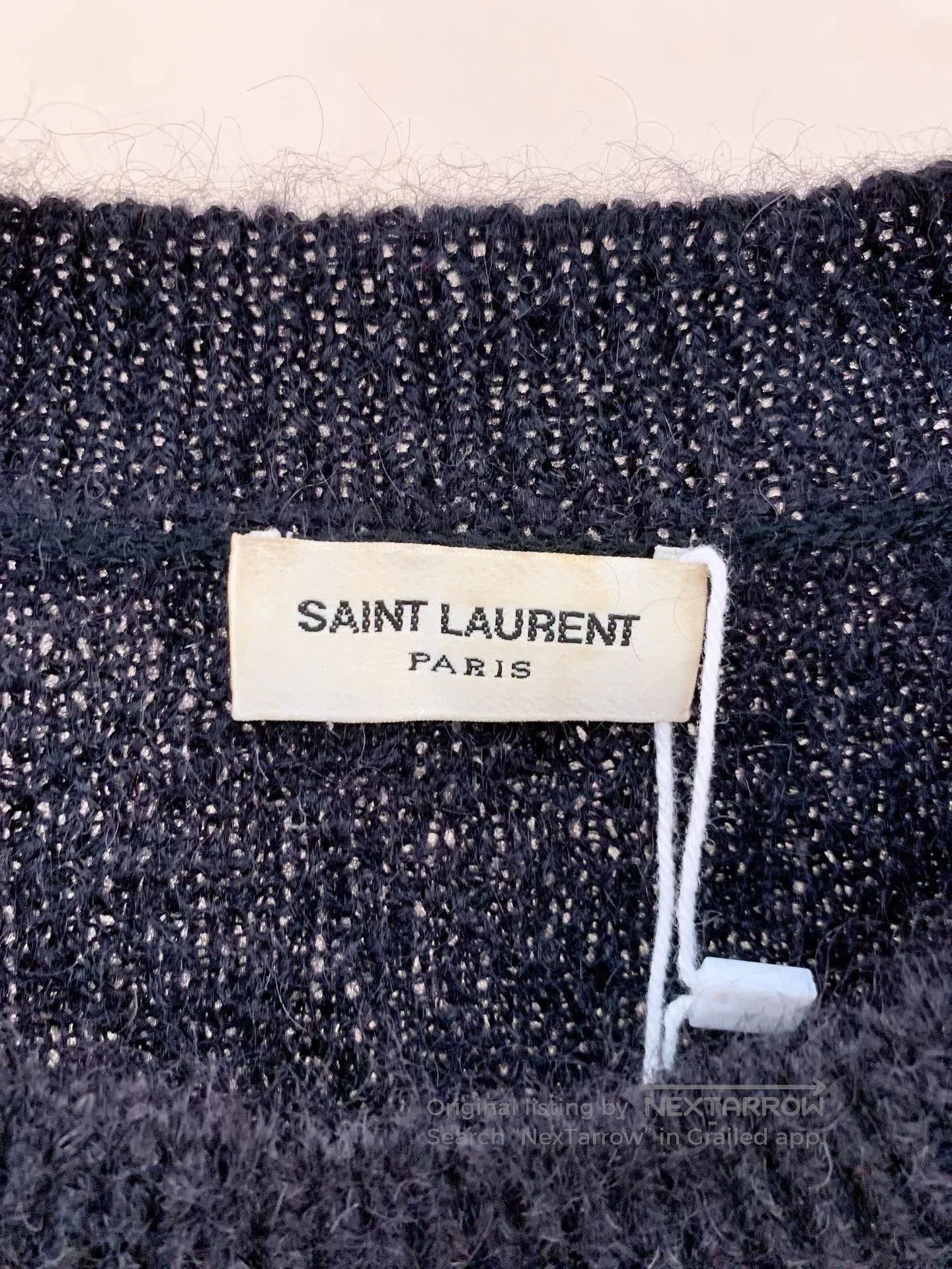Saint Laurent Paris Saint Laurent Dark Blue Red Lip Sweater. Size S / US 4 / IT 40 - 3 Thumbnail
