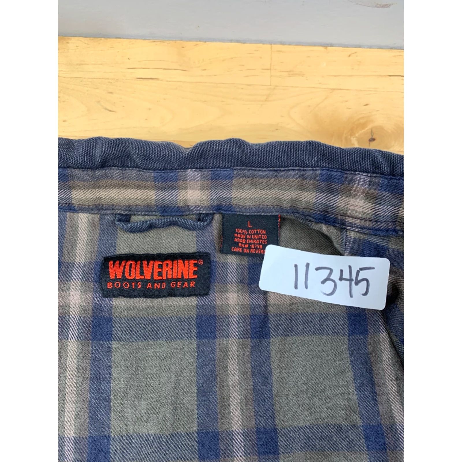 Vintage Wolverine Button-Up Shacket Mens L Work Chore Lined Plaid Blue Long Sleeve Button Size US L / EU 52-54 / 3 - 2 Thumbnail