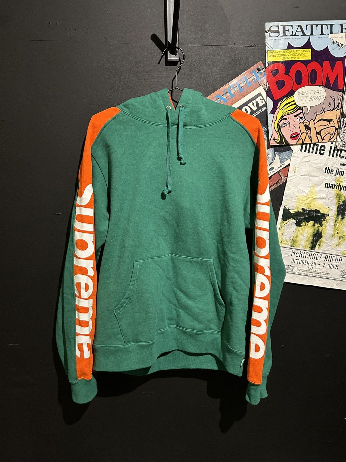 Supreme green orange hoodie online