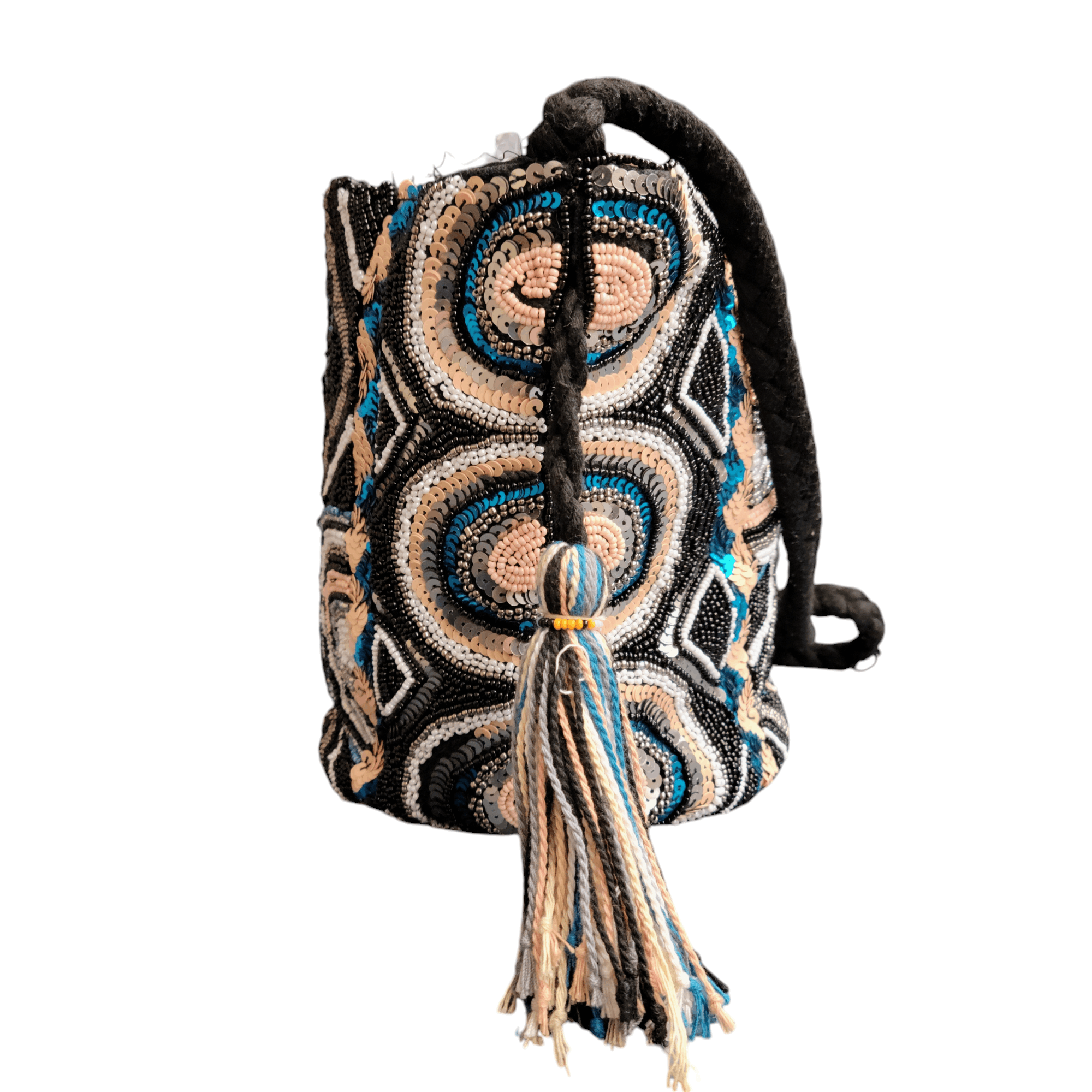 Sam Edelman Sam Edelman Multi Color Beaded Bucket Bag Crossbody Size ONE SIZE - 10 Thumbnail