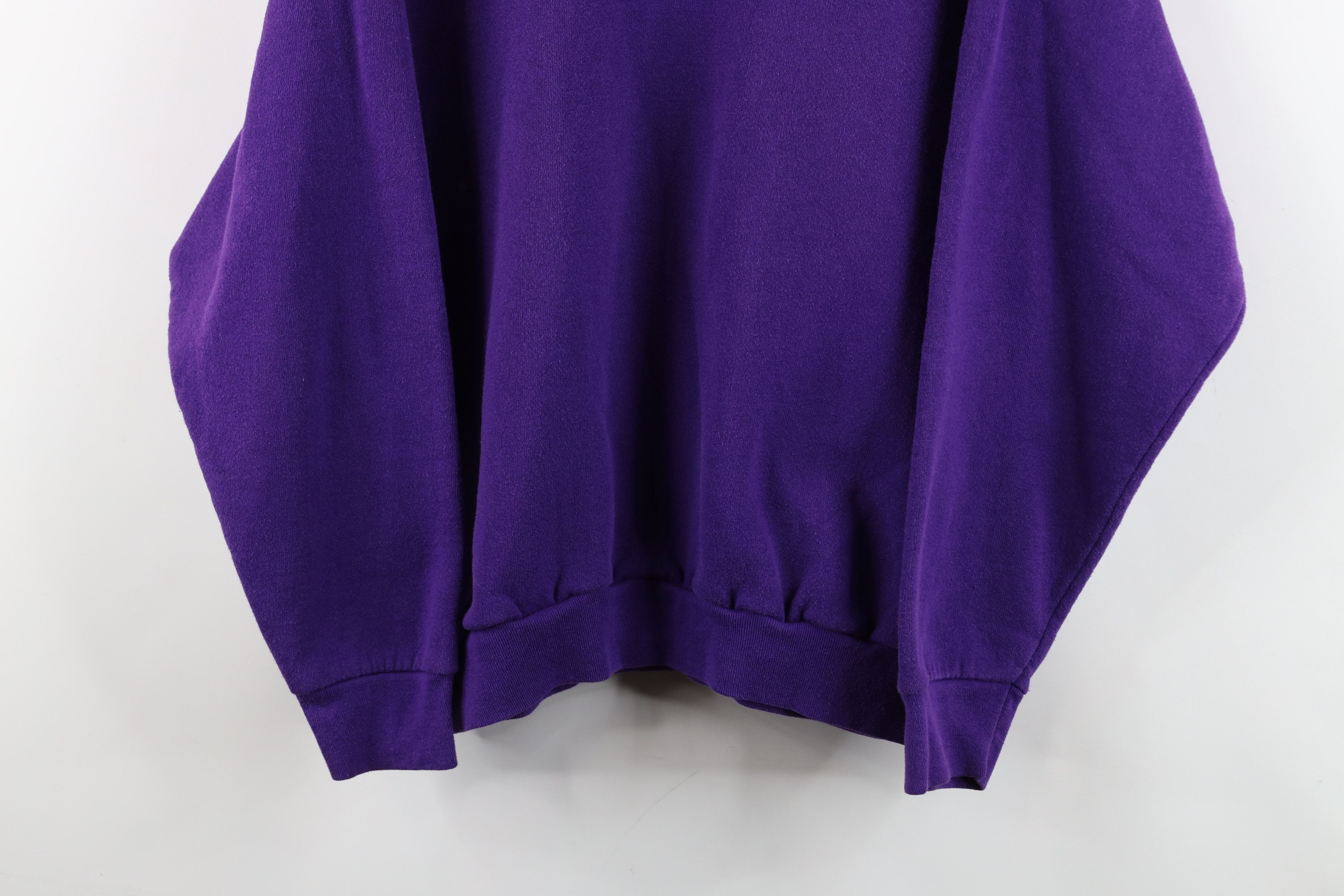 Vintage Vintage 90s Streetwear Heavyweight Sweatshirt Purple USA Size XL / US 12-14 / IT 48-50 - 3 Thumbnail