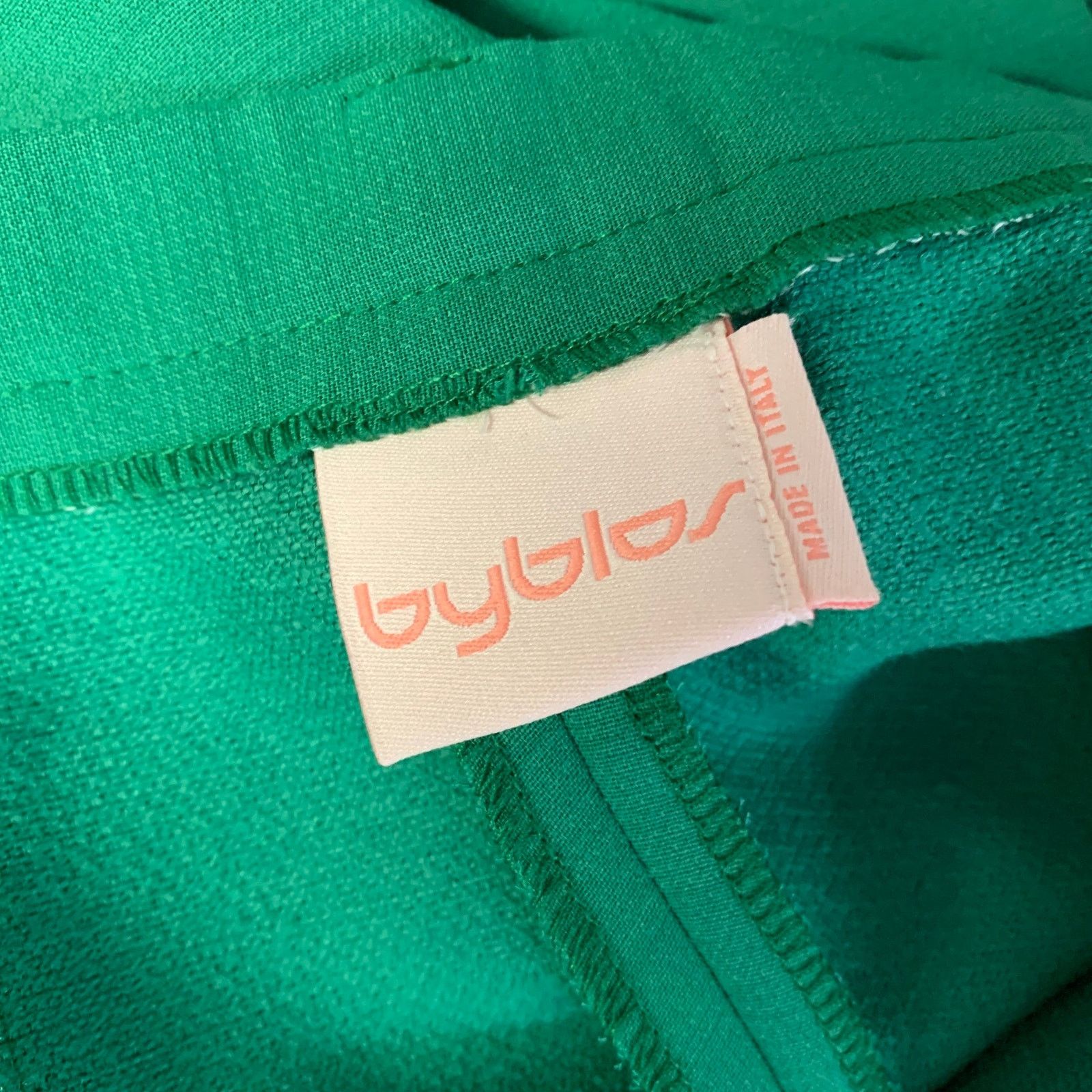 Byblos BYBLOS Size S Green Wool Blend Notch Lapel Pants Suit Size 26" / US 2 / IT 38 - 10 Thumbnail