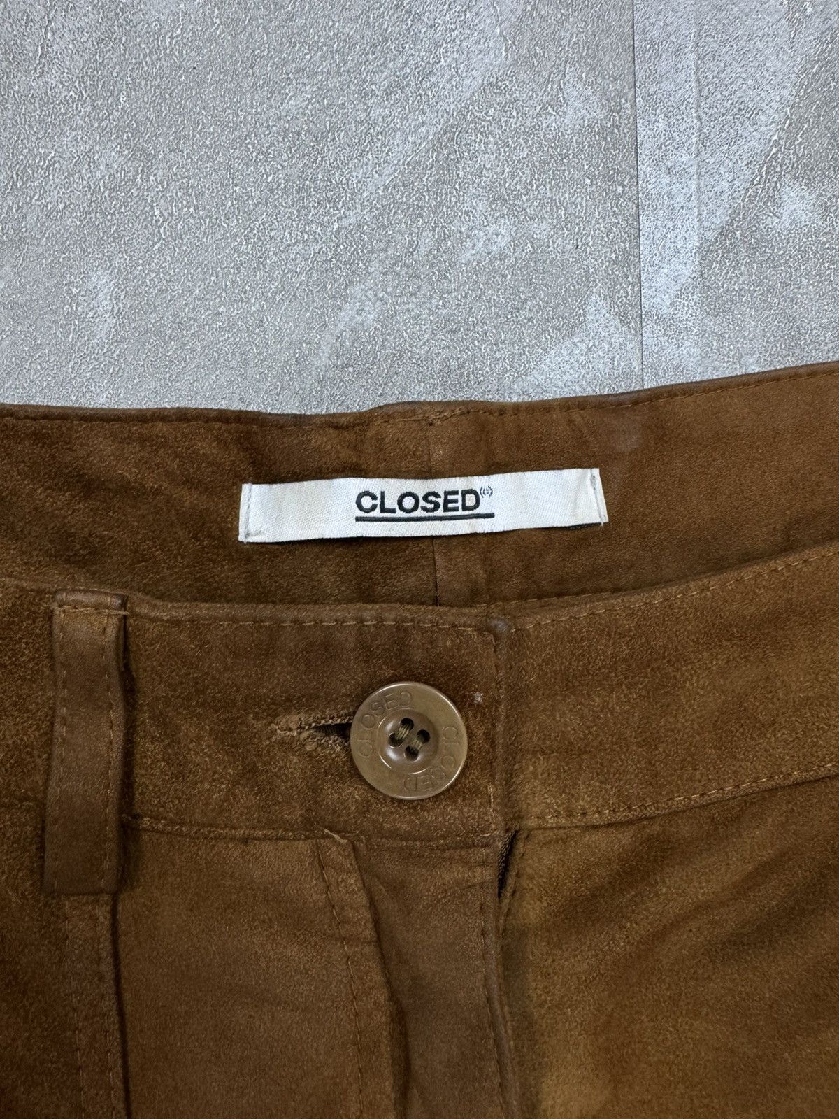 CLOSED Closed suede cargo fatigue pants cowgirl style avant garde Size 30" / US 8 / IT 44 - 7 Thumbnail