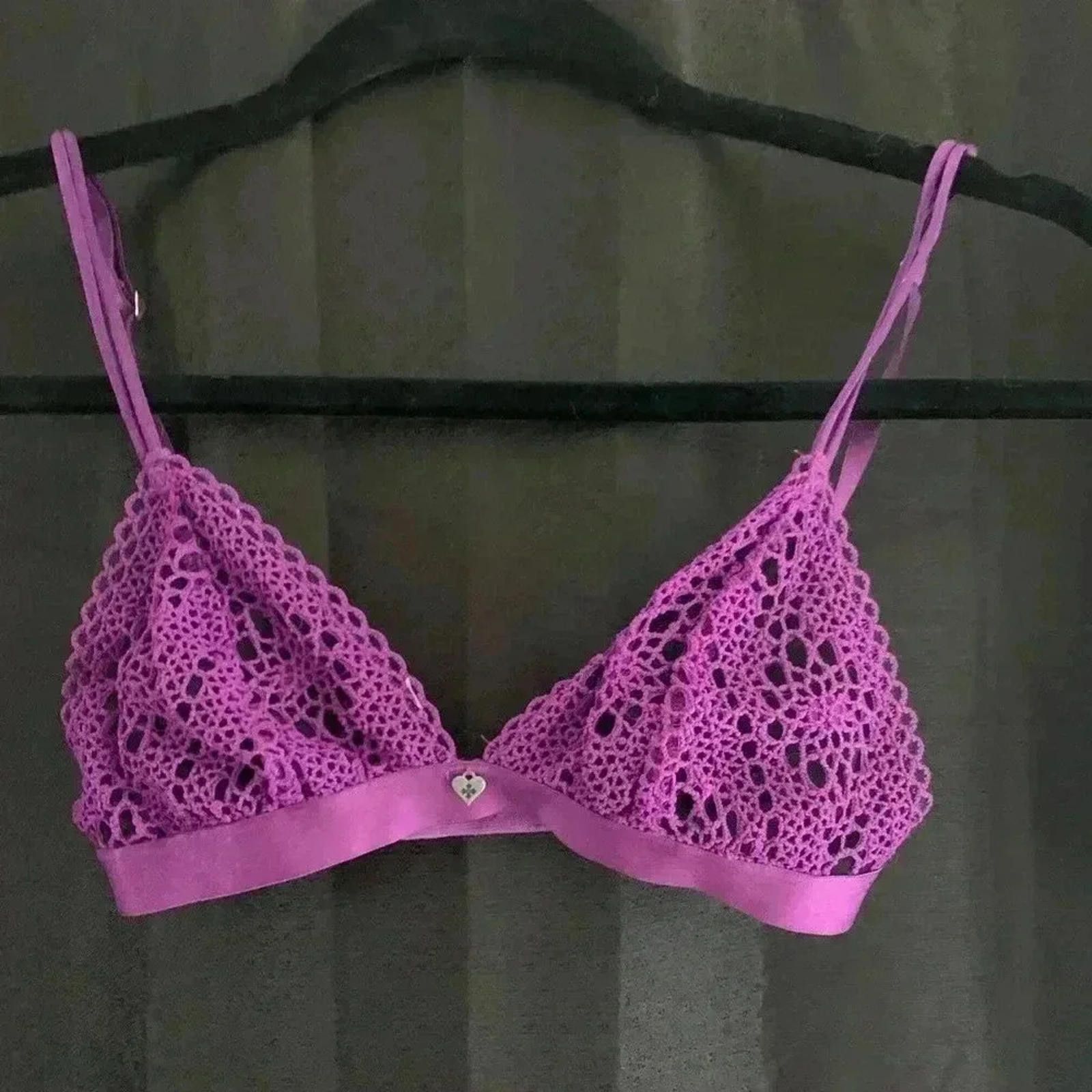 Designer Purple bralette Size ONE SIZE - 2 Thumbnail