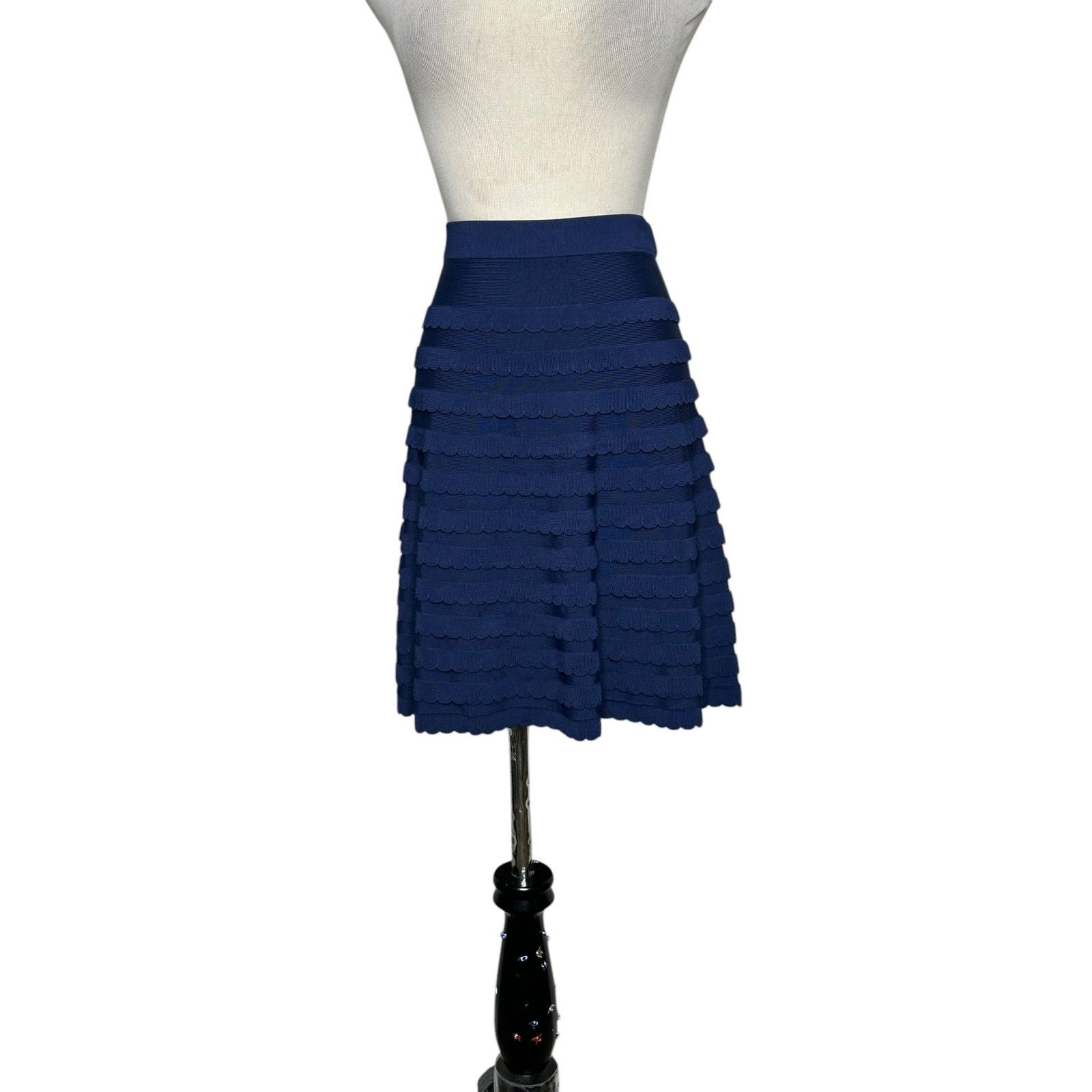 Lilly Pulitzer Lilly Pulitzer Scalloped Tiered A-Line Knit Skirt Size Small Size 34" / US 12 / IT 48 - 13 Thumbnail