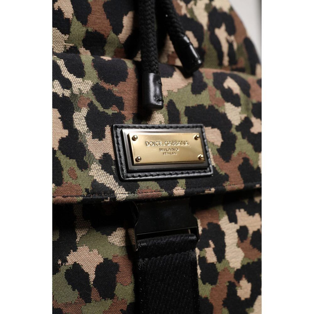 Dolce & Gabbana Dolce & Gabbana Multicolor Leopard Cotton Shoulder Bucket Ba Size ONE SIZE - 8 Thumbnail