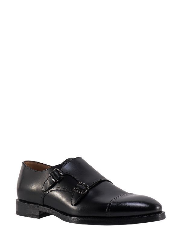 Brunello Cucinelli o1w1db10725 Monk Strap Leather Shoes in Black Size US 12 / EU 45 - 2 Thumbnail