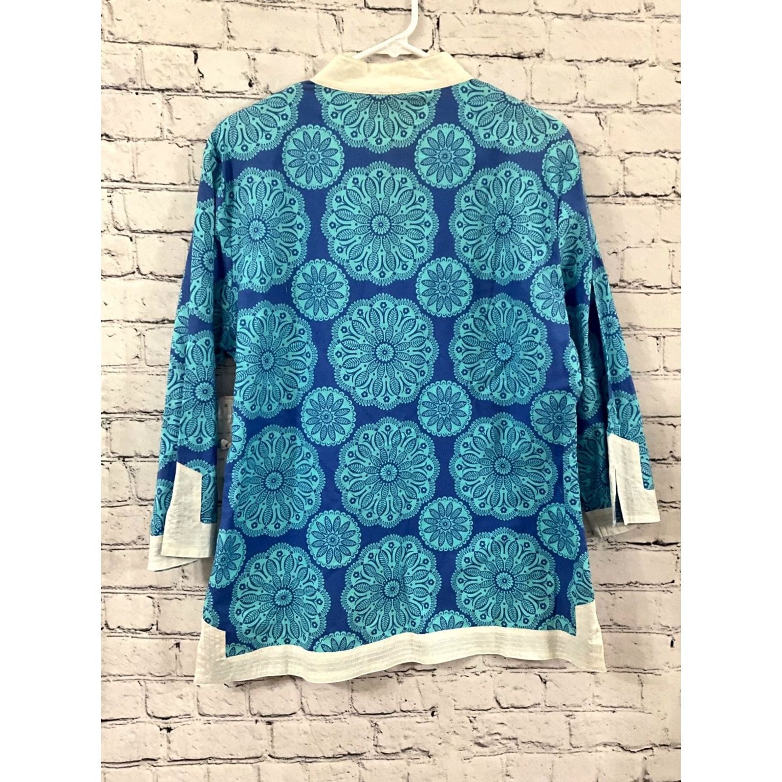 Sea New York KATHERINE NEW YORK WOMENS TOP Blouse V-Neck 3/4 Sleeve Multicolor Pullover L NWT Size L / US 10 / IT 46 - 5 Thumbnail