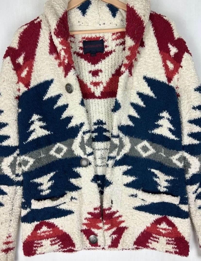 Japanese Brand Anti Ballistic Cardigan / Navajo/ Warm fleece jacket Size US M / EU 48-50 / 2 - 4 Thumbnail