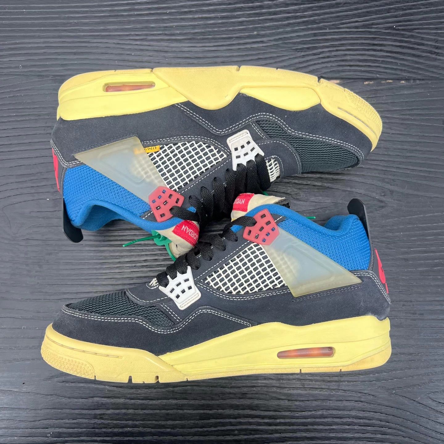 Nike Air Jordan 4 Union Black Blue 43 Mint充新 Size US 10 / EU 43 - 3 Thumbnail