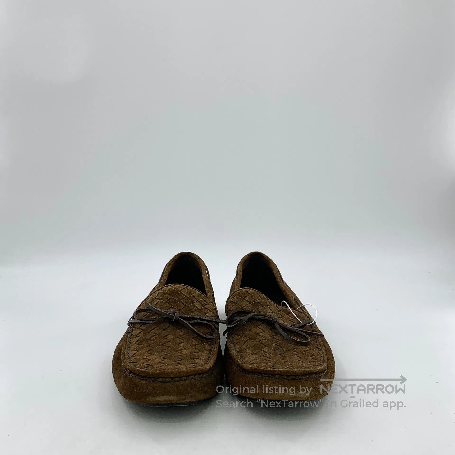Bottega Veneta Bottega Veneta Dark green woven drawstring bow casual flat Size US 9.5 / EU 42-43 - 3 Thumbnail