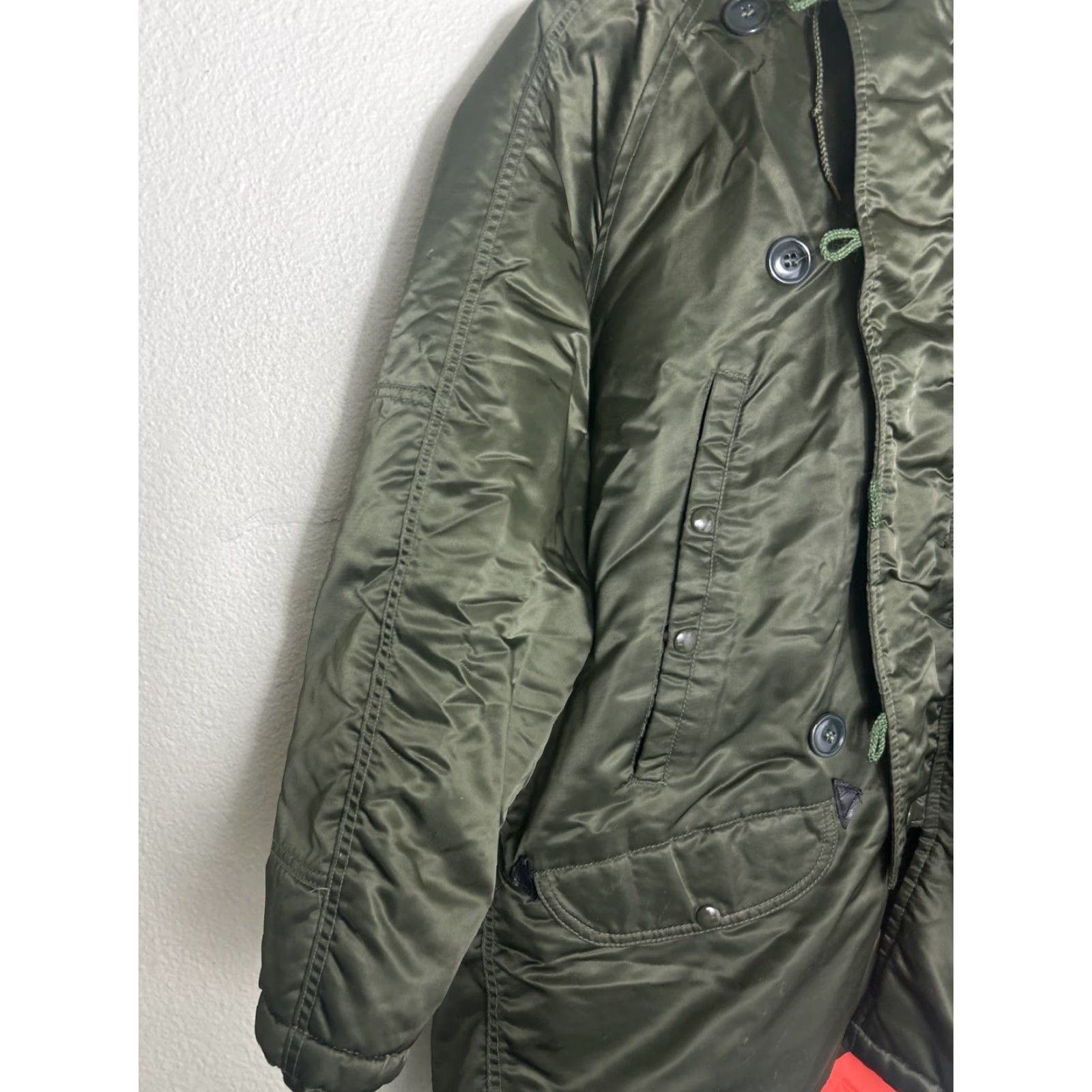 Vintage VINTAGE Air force Jacket Alpha N-3B Parka Hooded Green 46 Mens Army Outdoor Size 46 Flaw Size US S / EU 44-46 / 1 - 2 Thumbnail